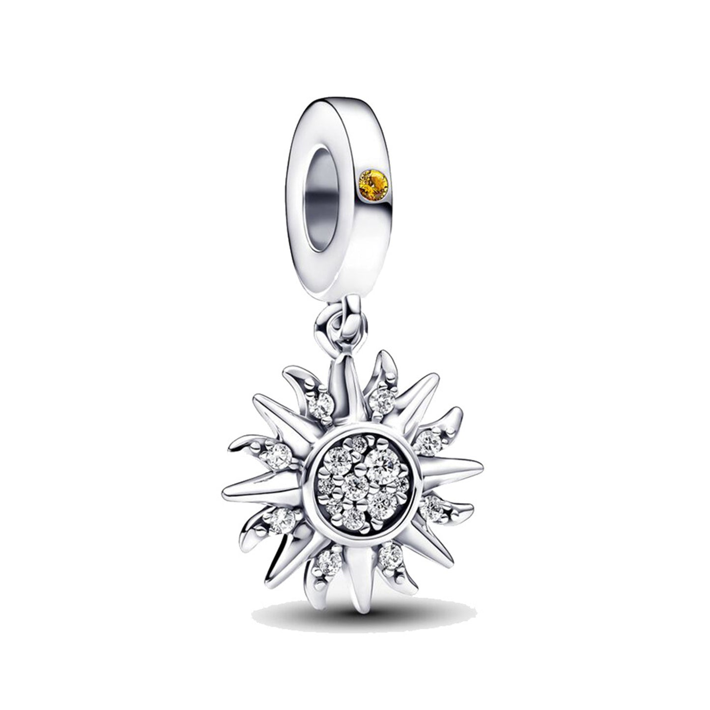 S925 Sterling Silver Five-Pointed Star Star Beaded Series Charm