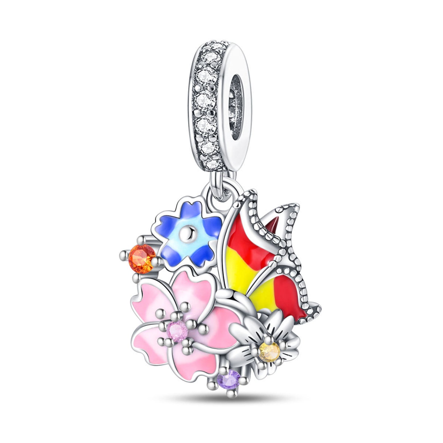 925 Sterling Silver Cute Animal Mouse Pendant Series Charm