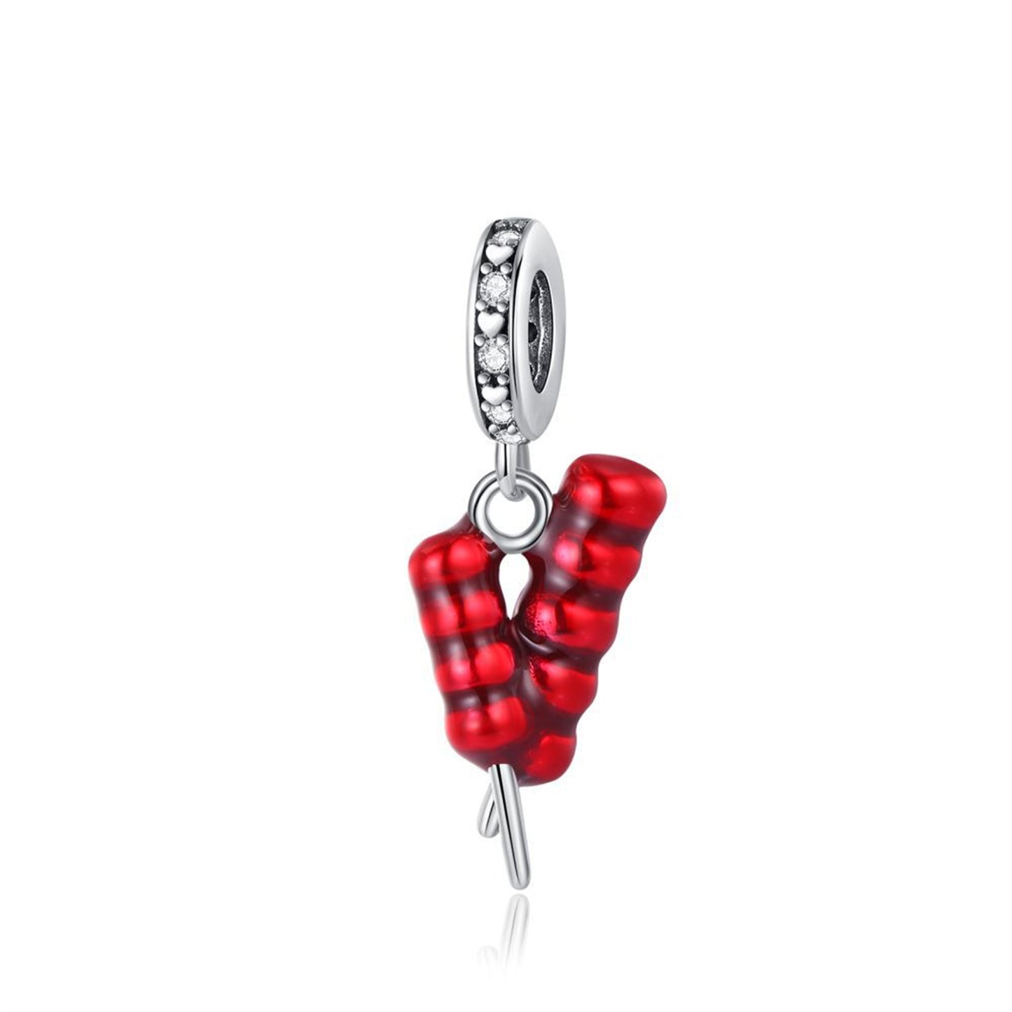 925 Sterling Silver Gourd Rainbow Milk Tea Cup Pendant Series Charm