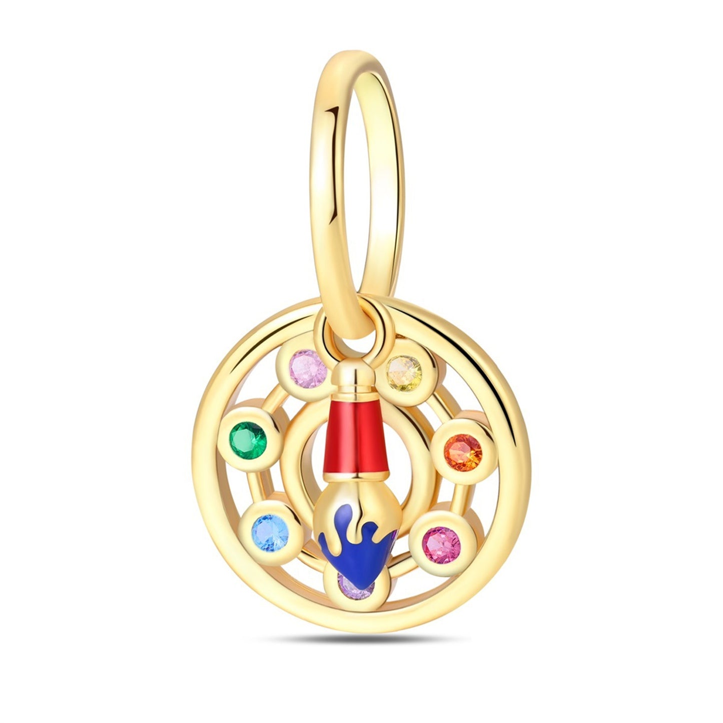 925 Sterling Silver Color Palette Pendant Series Charm