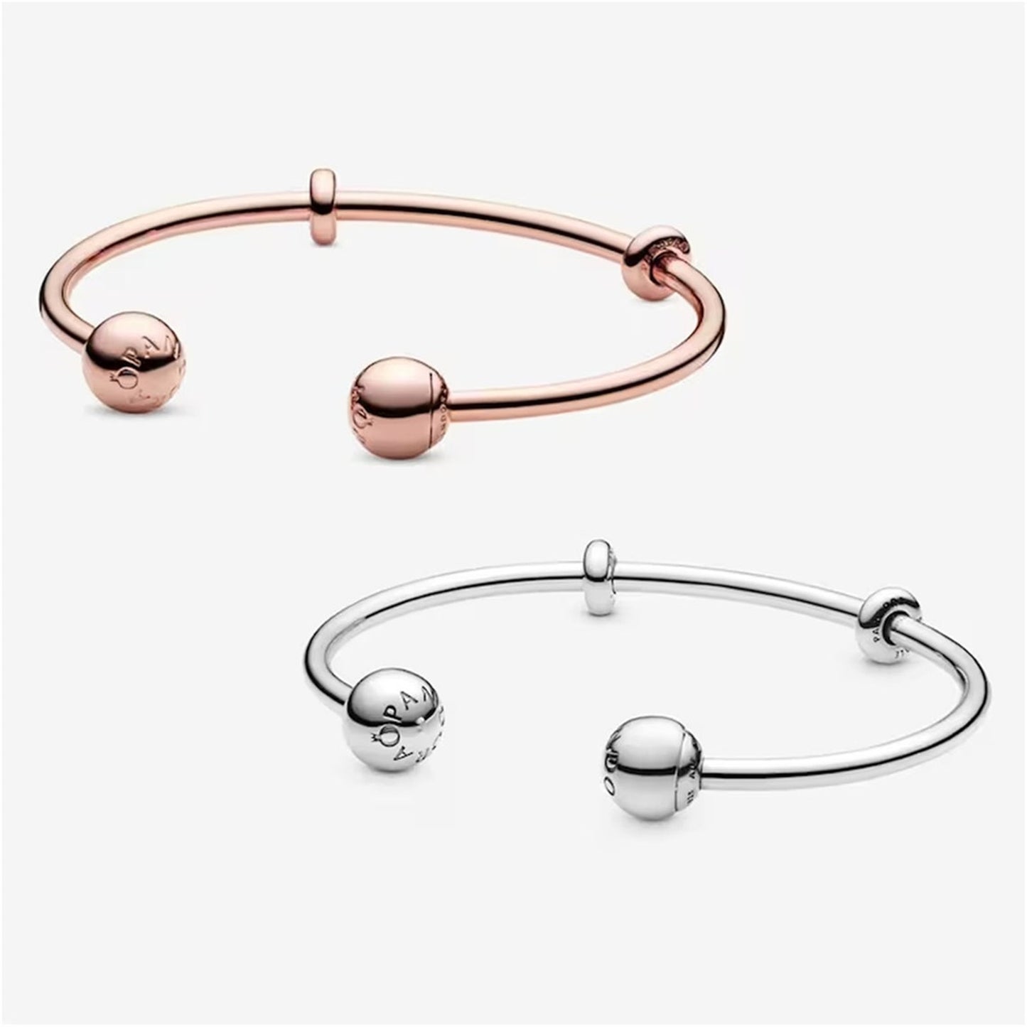 S925 sterling silver Moments Open Bangle