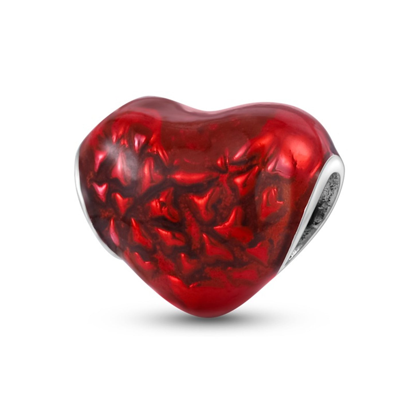 925 Sterling Silver Color Zirconium Love Beading Series Charm