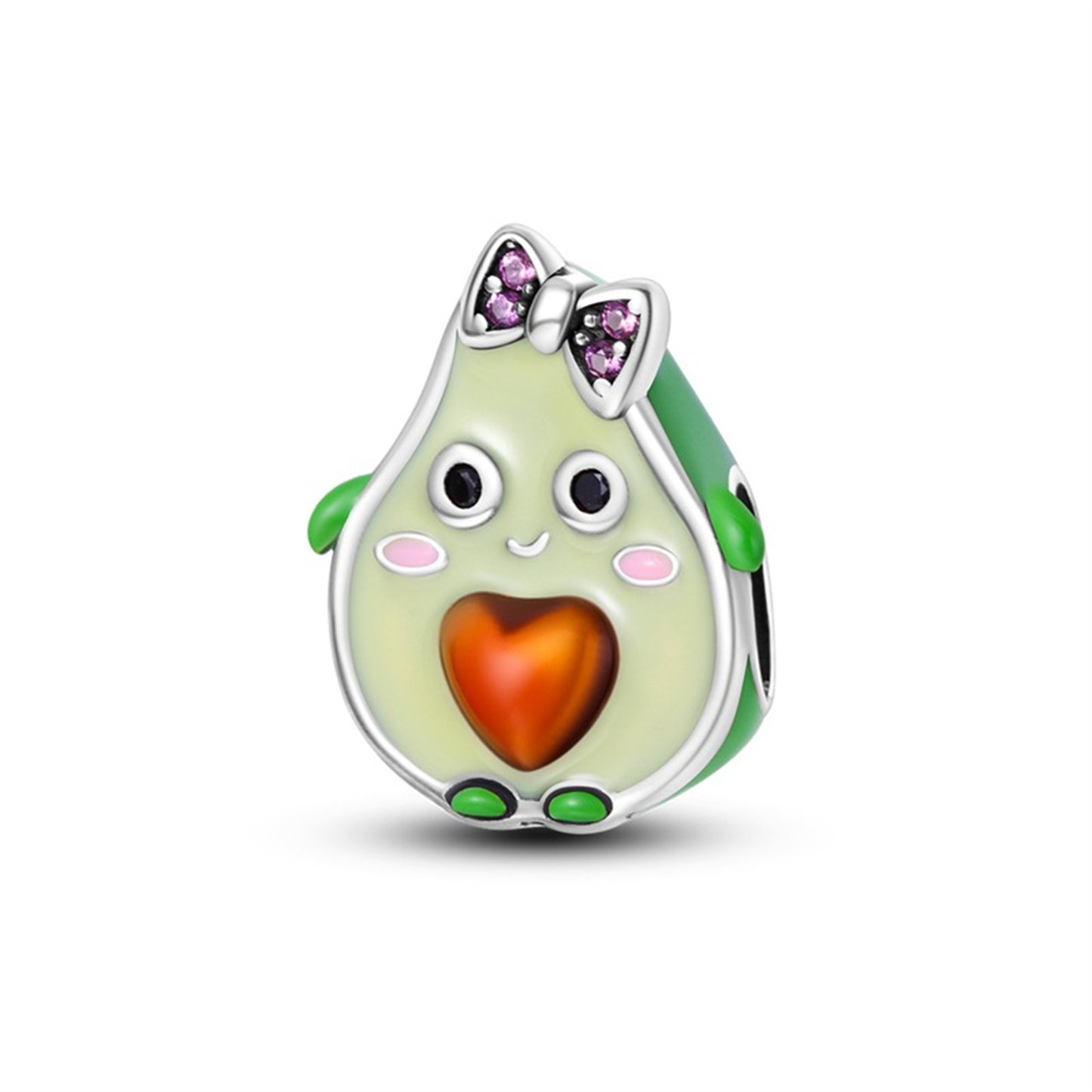 925 Sterling Silver Plant Daisy Avocado Pendant Series Charm