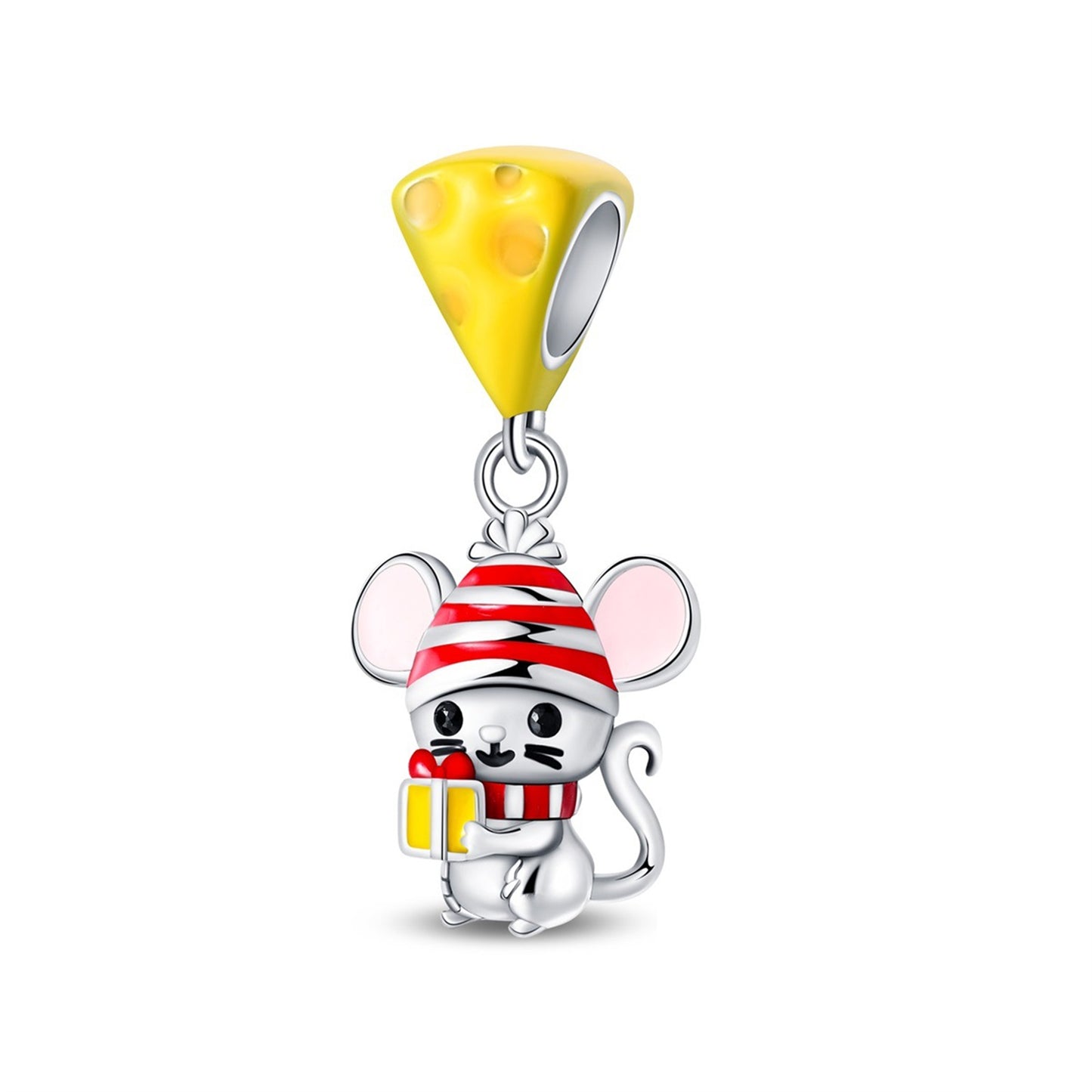925 Sterling Silver Cute Animal Mouse Pendant Series Charm