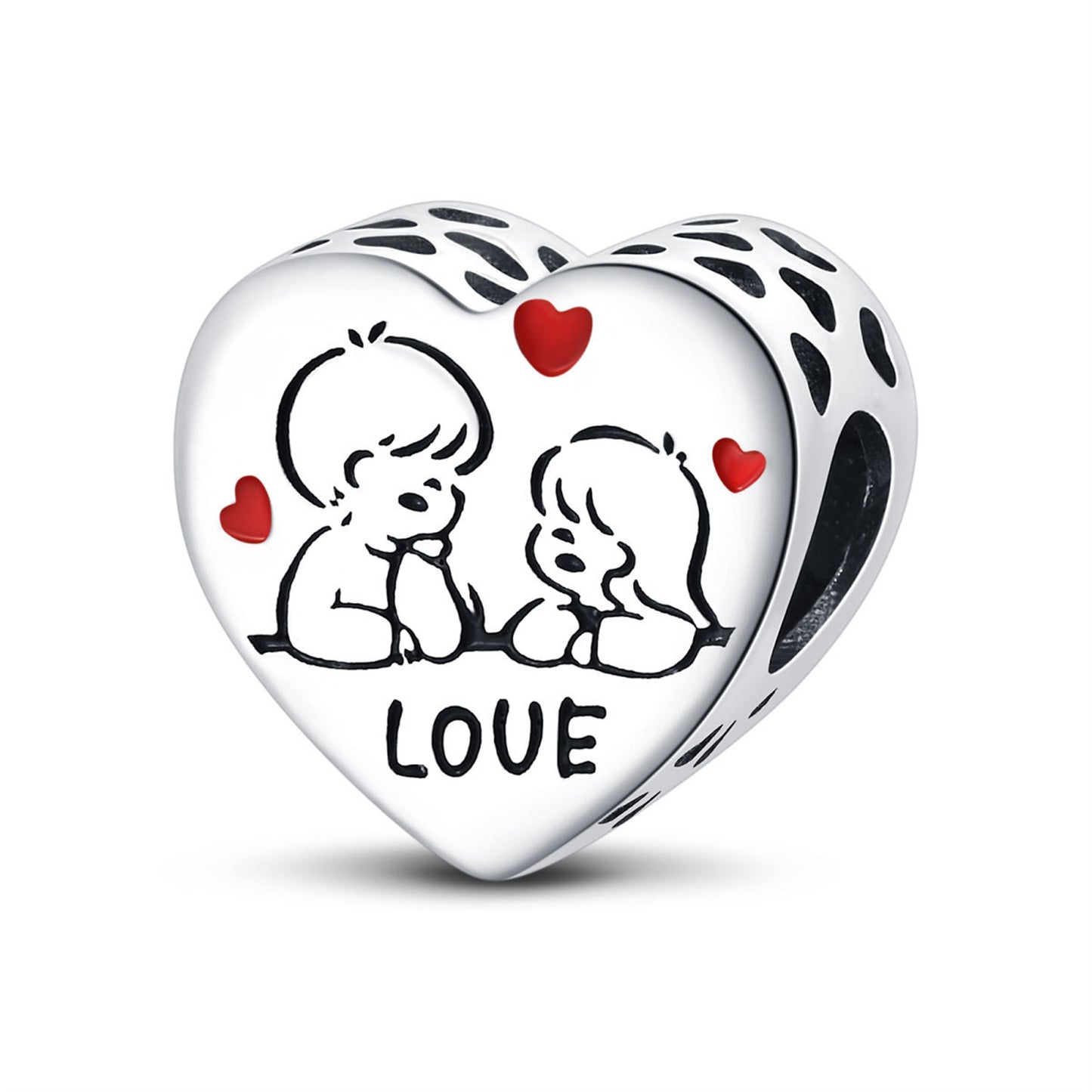 925 Sterling Silver Love Blessing Beaded Series Charm