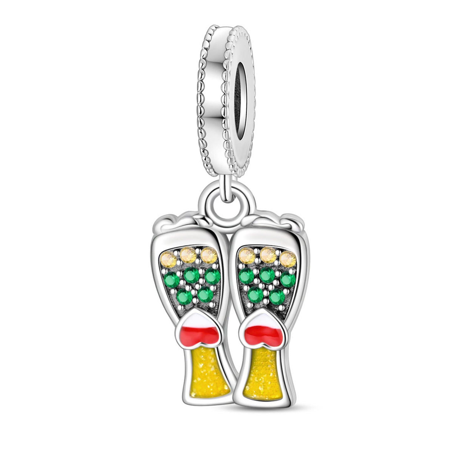 925 Sterling Silver Beer Pendant Series Charm