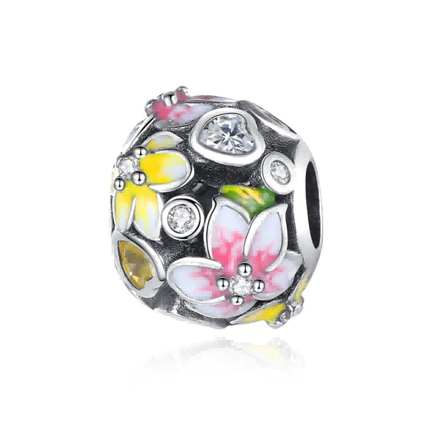 925 Sterling silver Plant Flower Pendant Series Charm