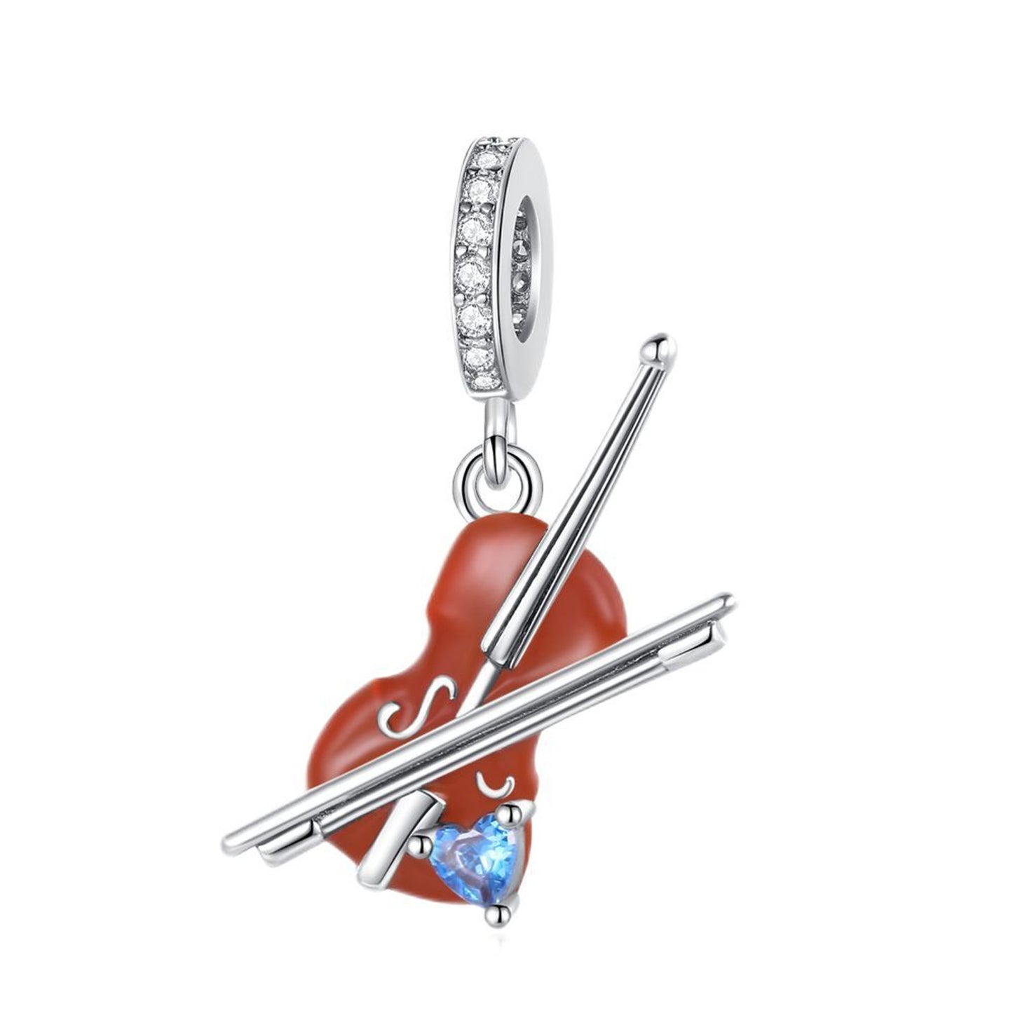 925 Sterling silver Earphone Violin Piano Pendant Series Charm