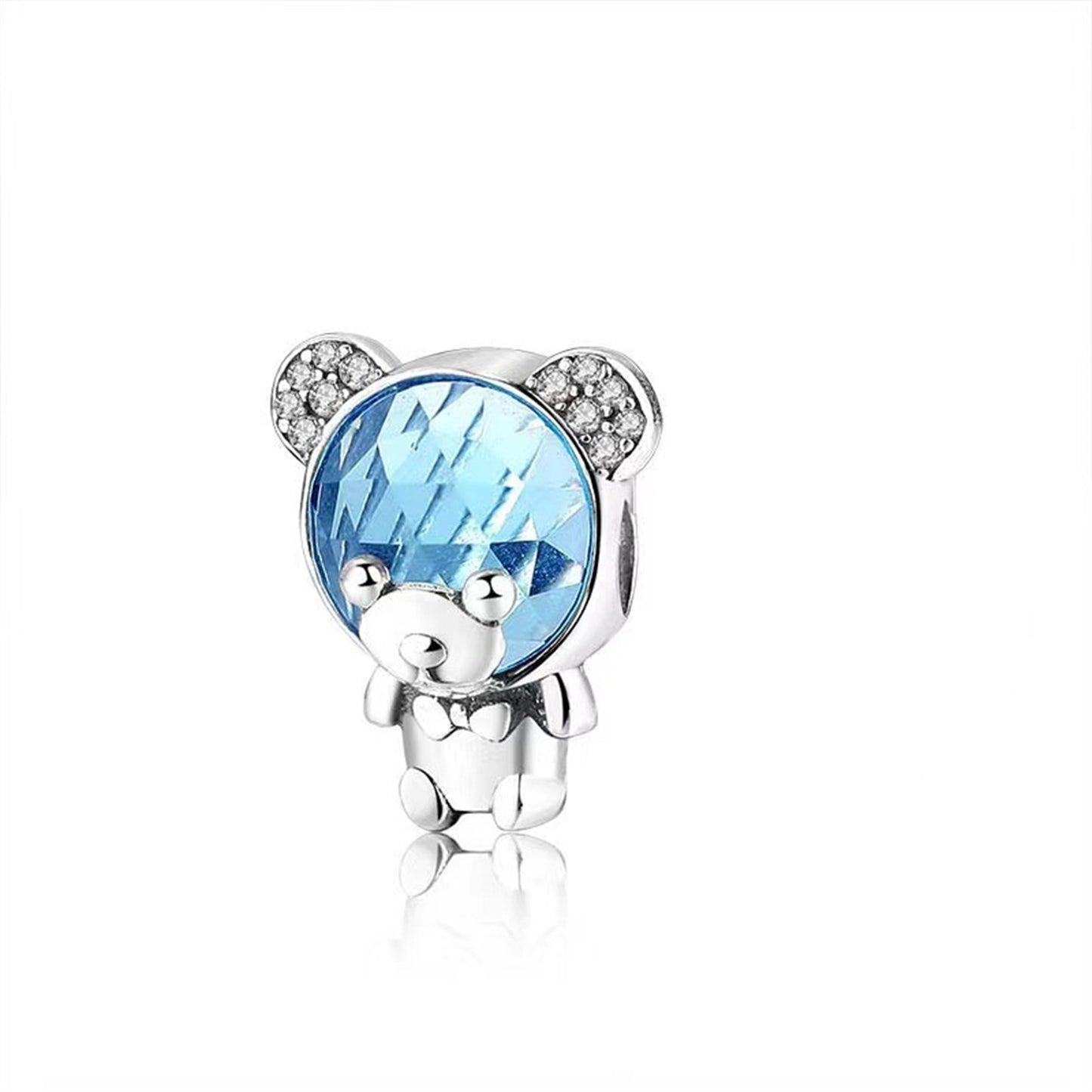 925 Sterling silver Animal Baby Elephant Polar Bear Beading Series Charm