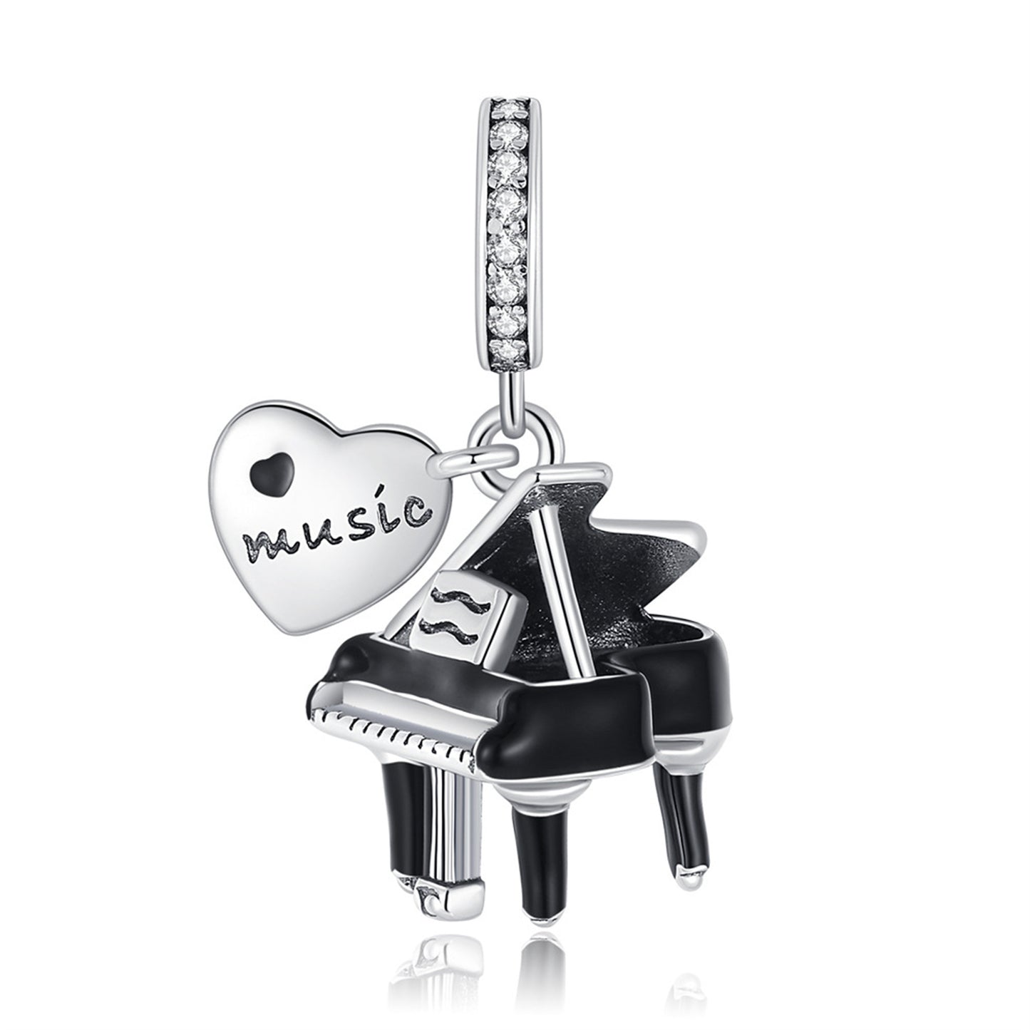 925 Sterling silver Earphone Violin Piano Pendant Series Charm