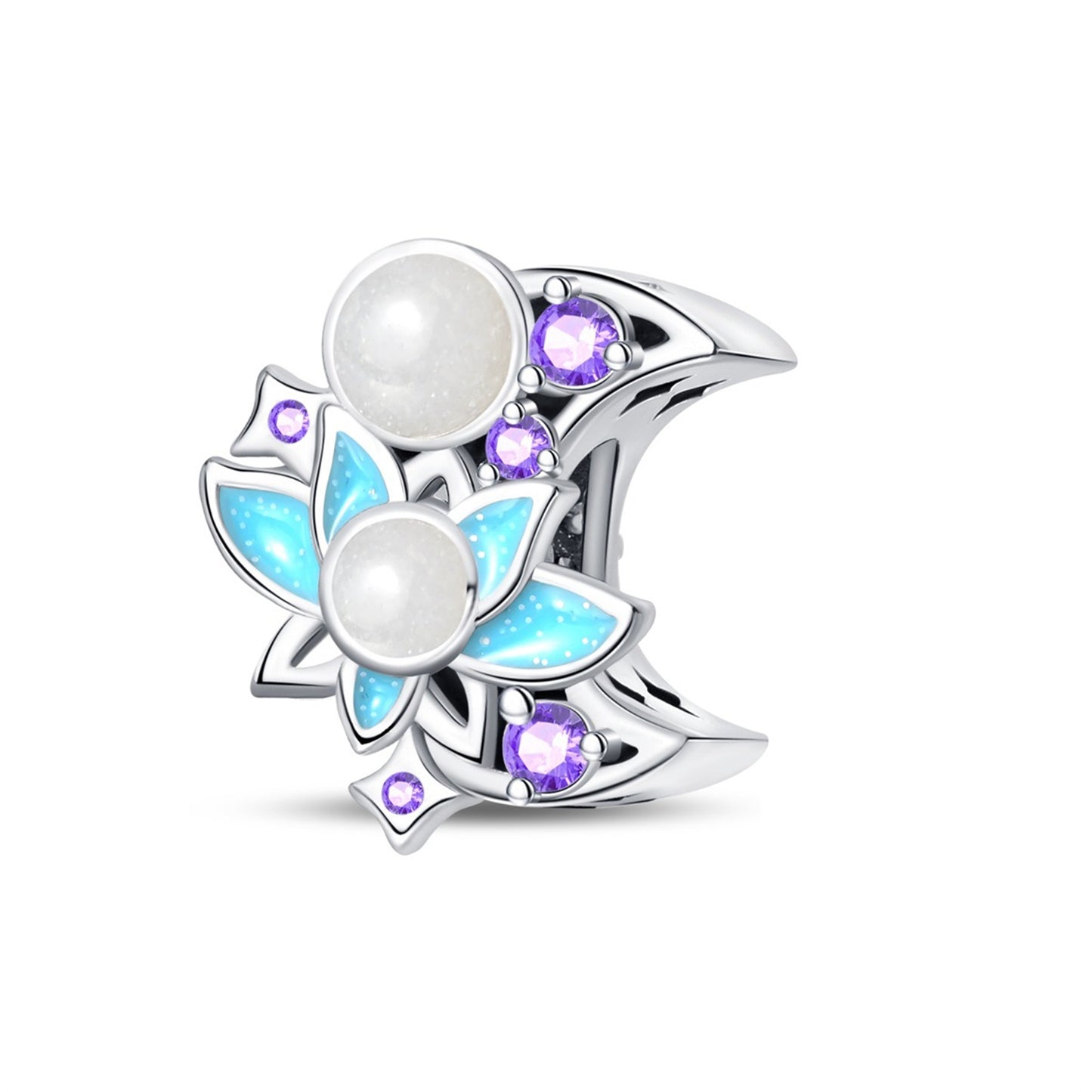 925 Sterling Silver Luminous Chameleon Pendant Series Charm