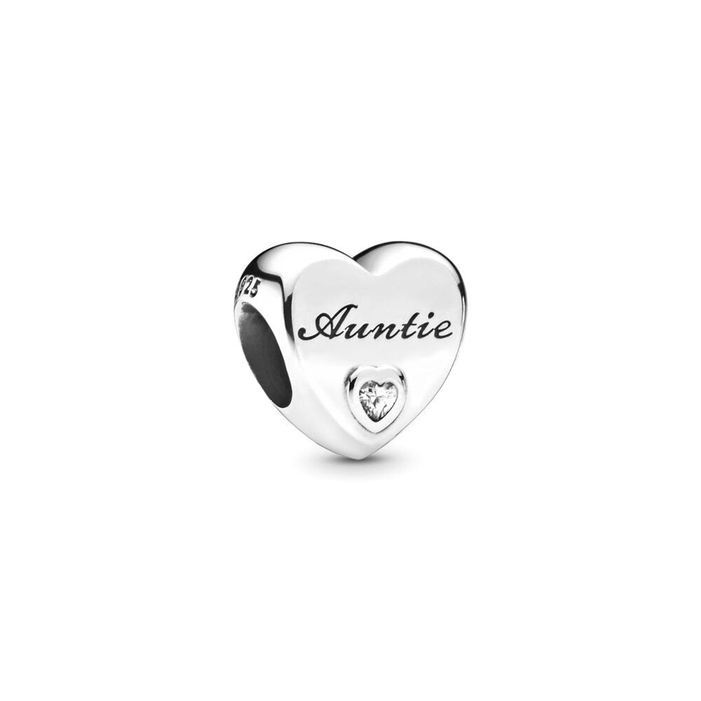 925 Sterling silver Family mother daughter express love engraved Heart Beading Series Charm