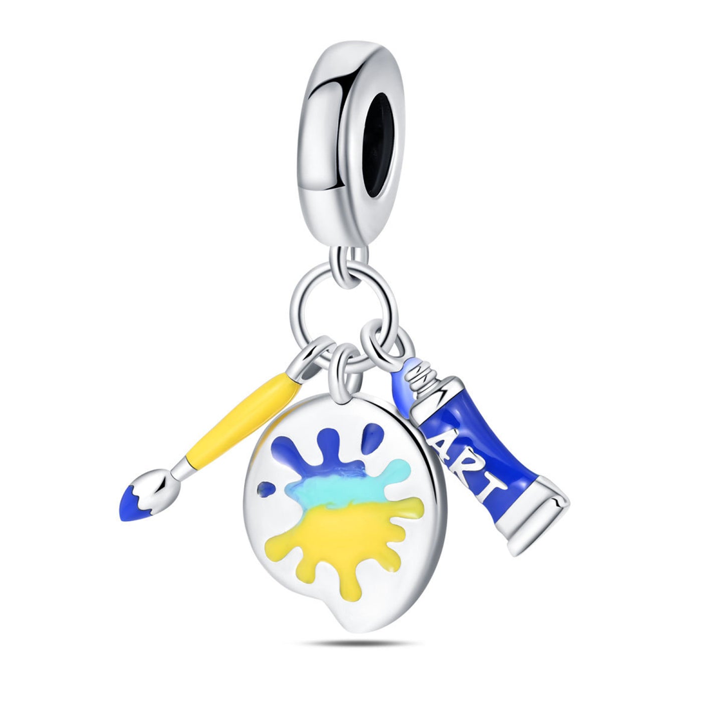 925 Sterling Silver Color Palette Pendant Series Charm