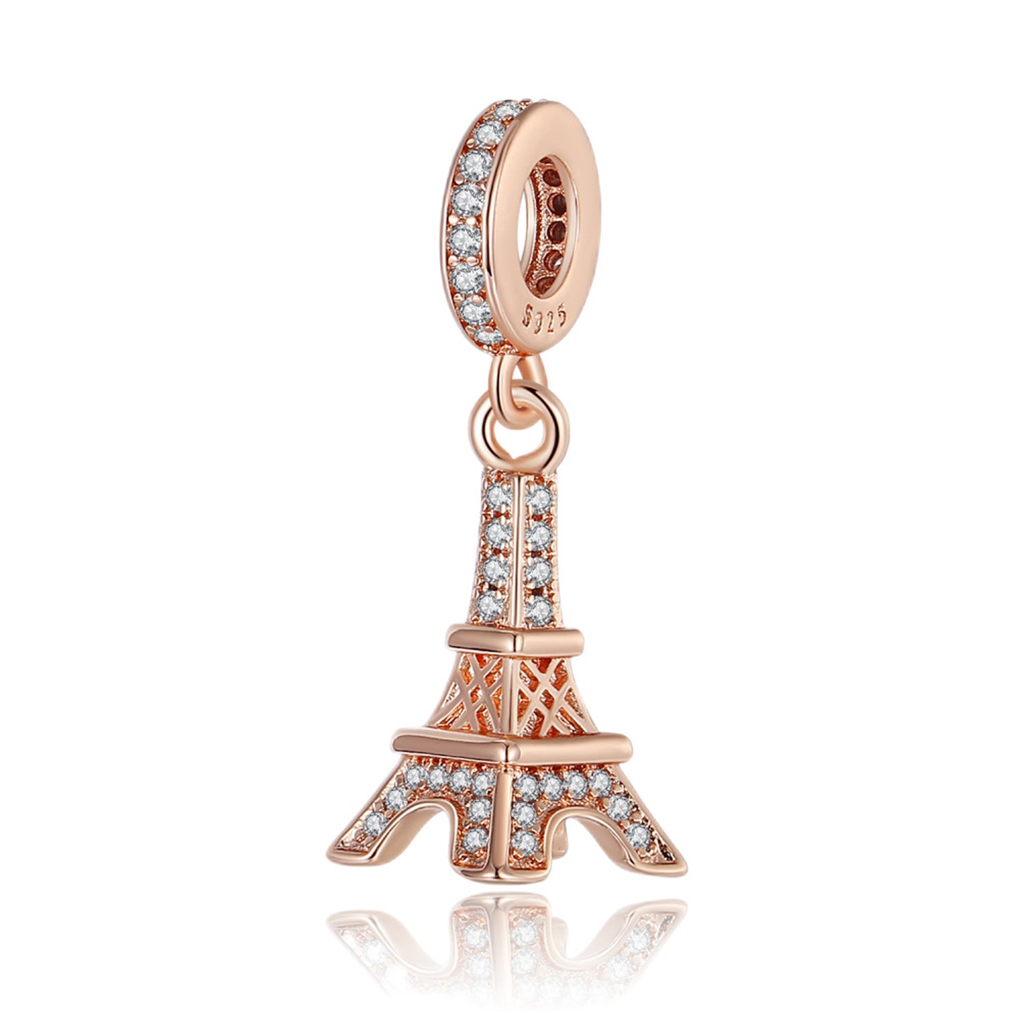 925 Sterling silver Paris Tower Aircraft Pendant Series Charm
