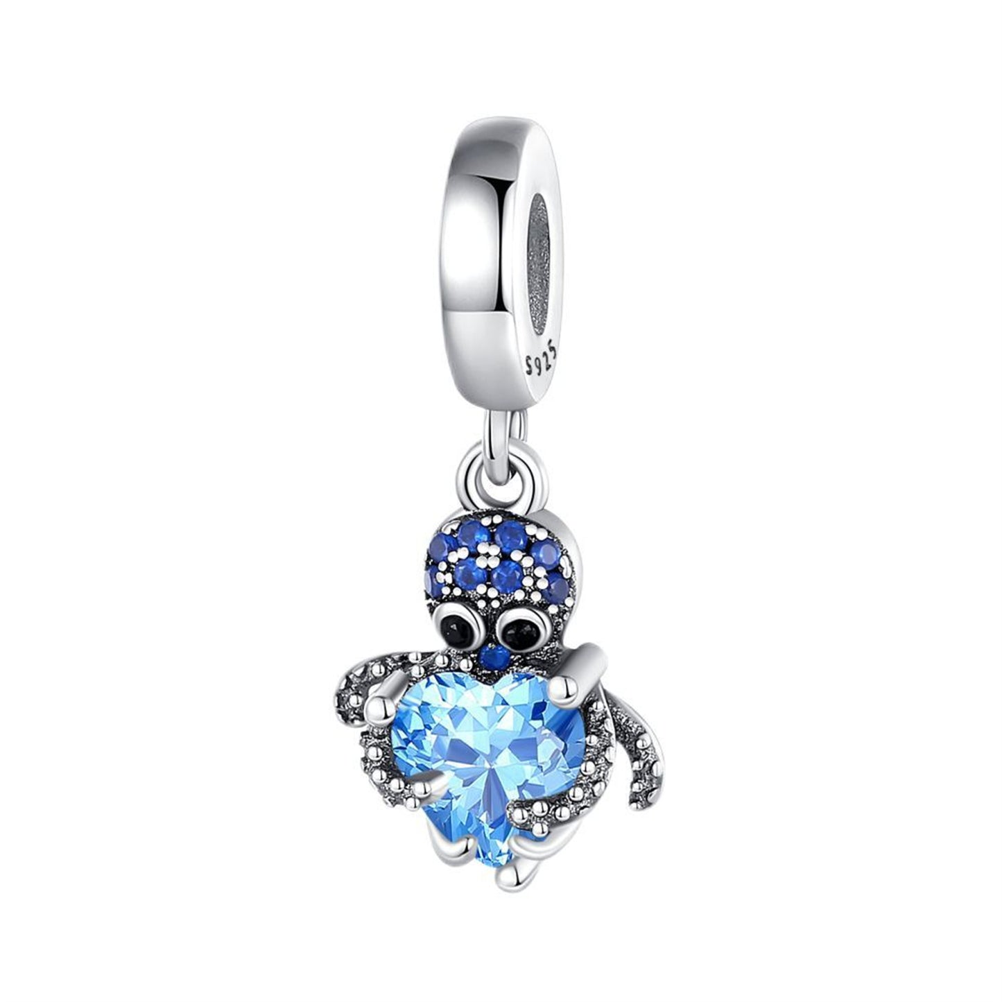 S925 Sterling Silver Marine Animal Mermaid Pendant Series Charm