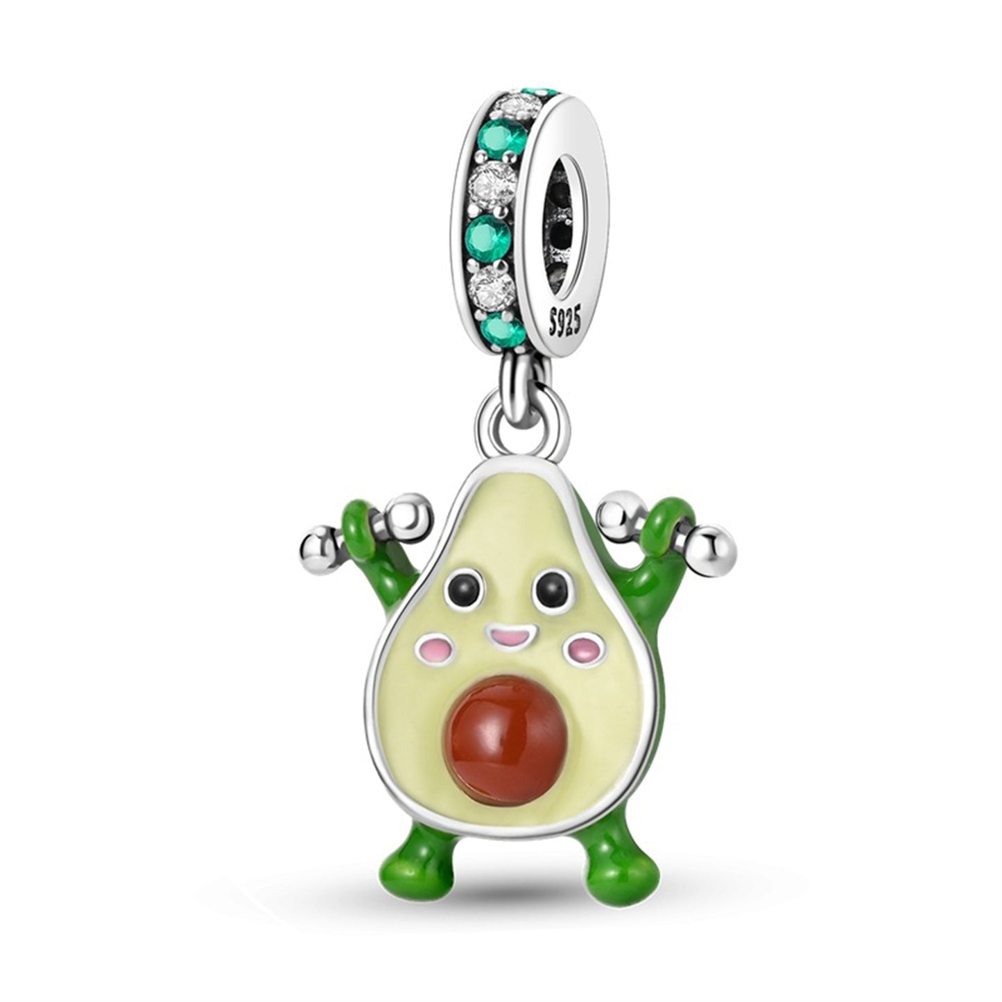 925 Sterling Silver Plant Daisy Avocado Pendant Series Charm