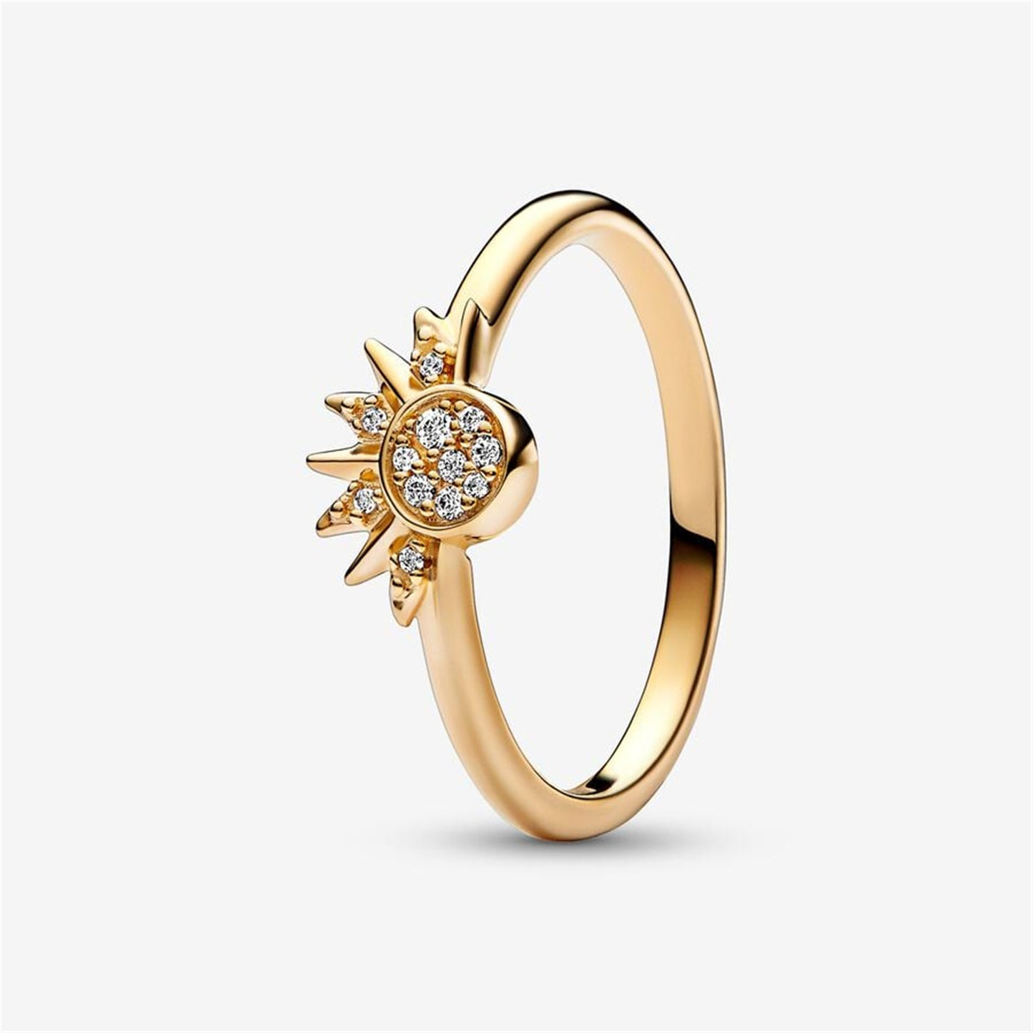 S925 Sterling Silver Celestial Sun & Moon Ring Set