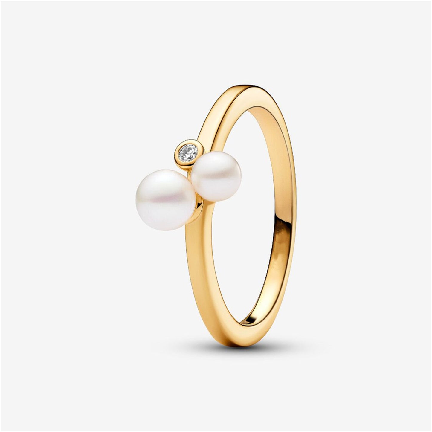 S925 Sterling Silver Duo Treated Freshwater Cultured Pearls Ring