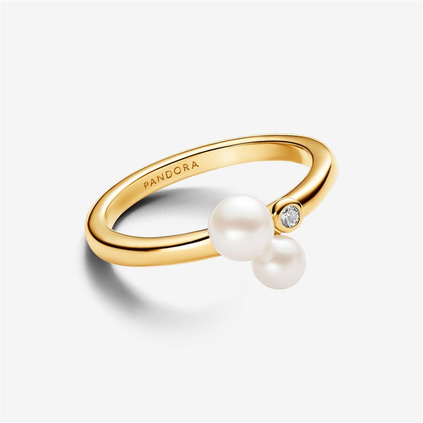S925 Sterling Silver Duo Treated Freshwater Cultured Pearls Ring