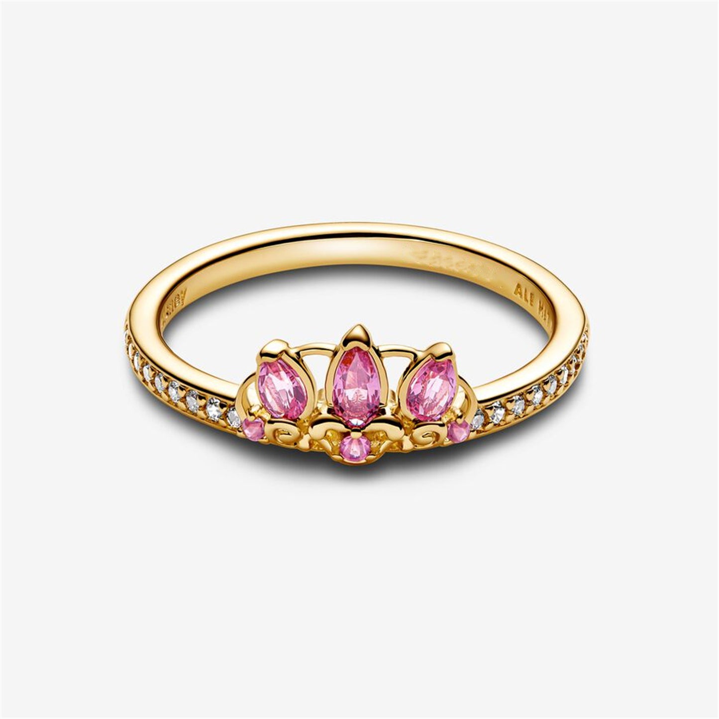 S925 Sterling Silver Princess Rapunzel Tiara Ring