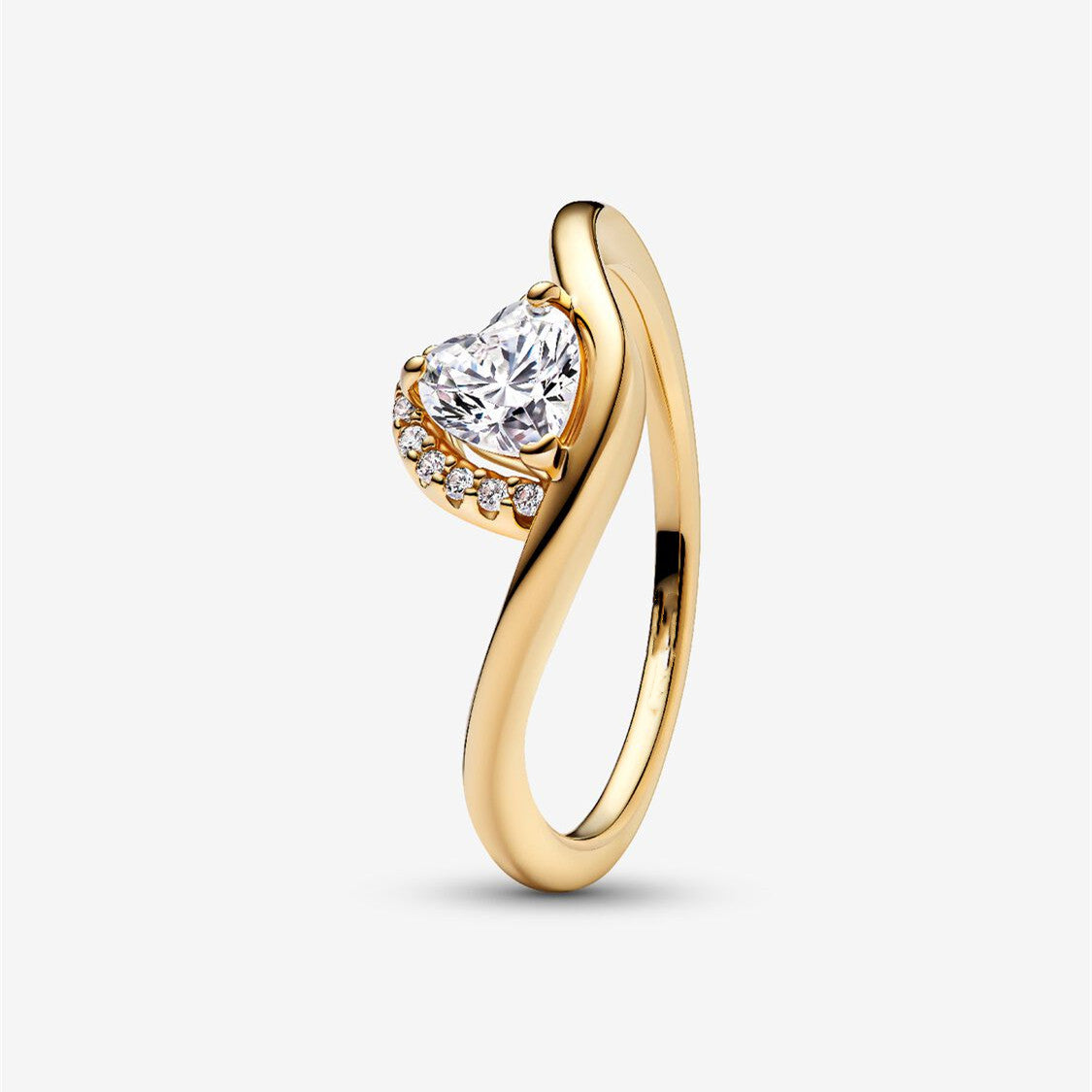 S925 Sterling Silver Wavy Heart Ring