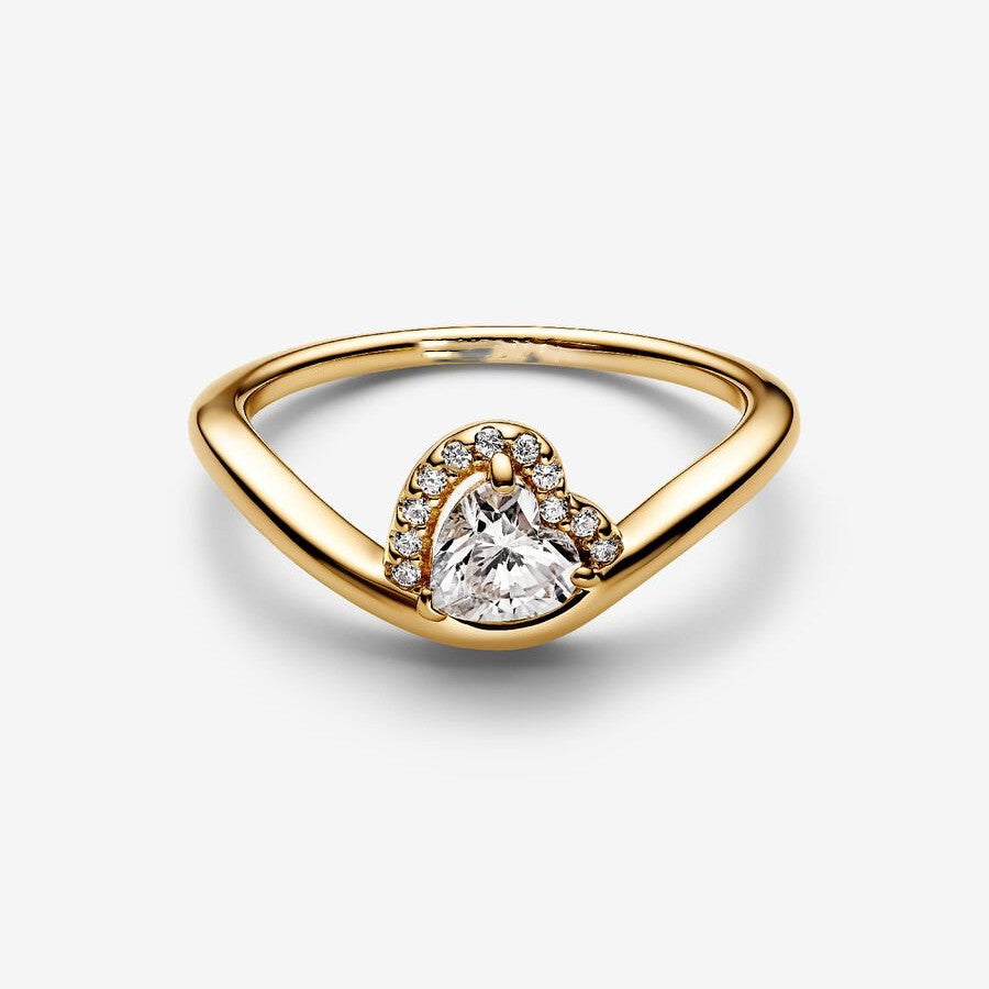 S925 Sterling Silver Wavy Heart Ring