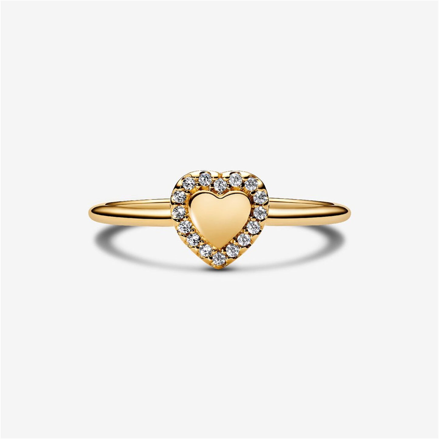 S925 Sterling Silver Engravable Heart Halo Ring