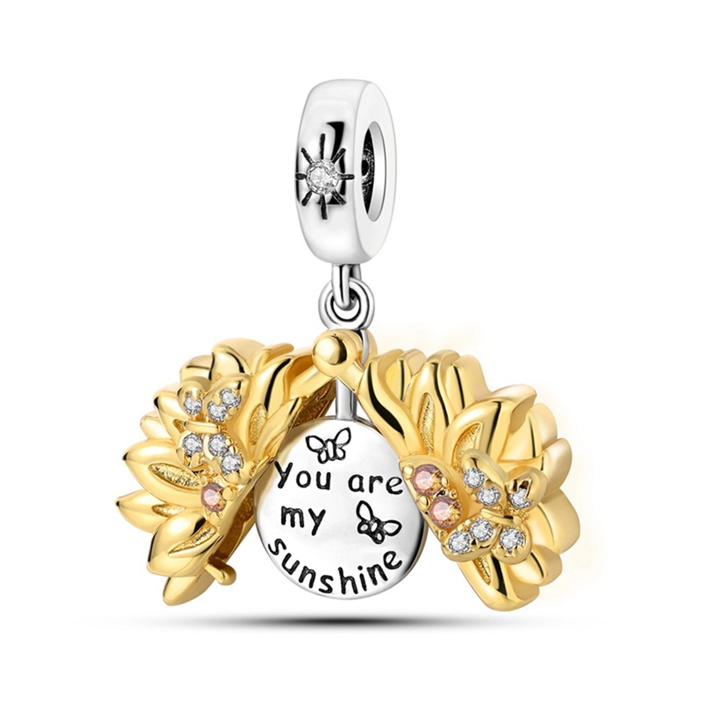925 Sterling Silver Plant Daisy Avocado Pendant Series Charm