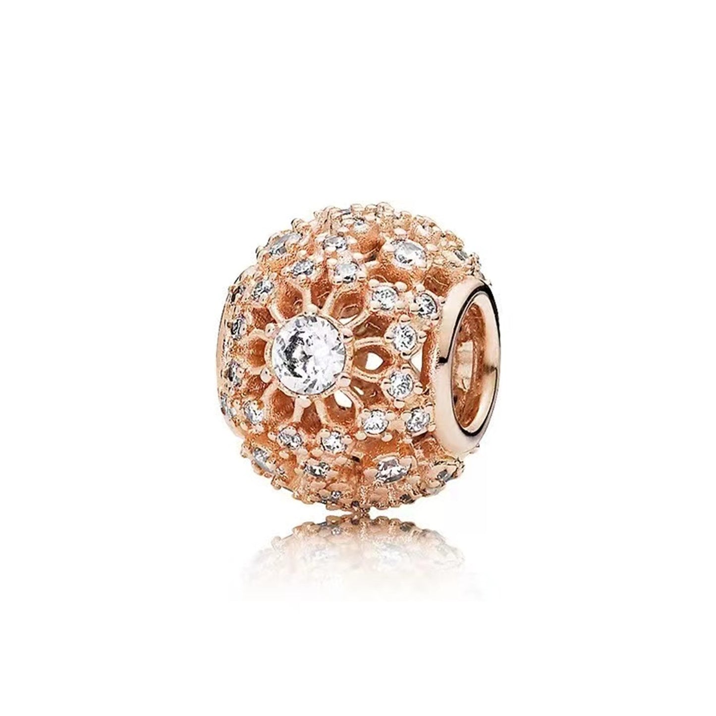 Rose Gold Series Summer Flowers Charms