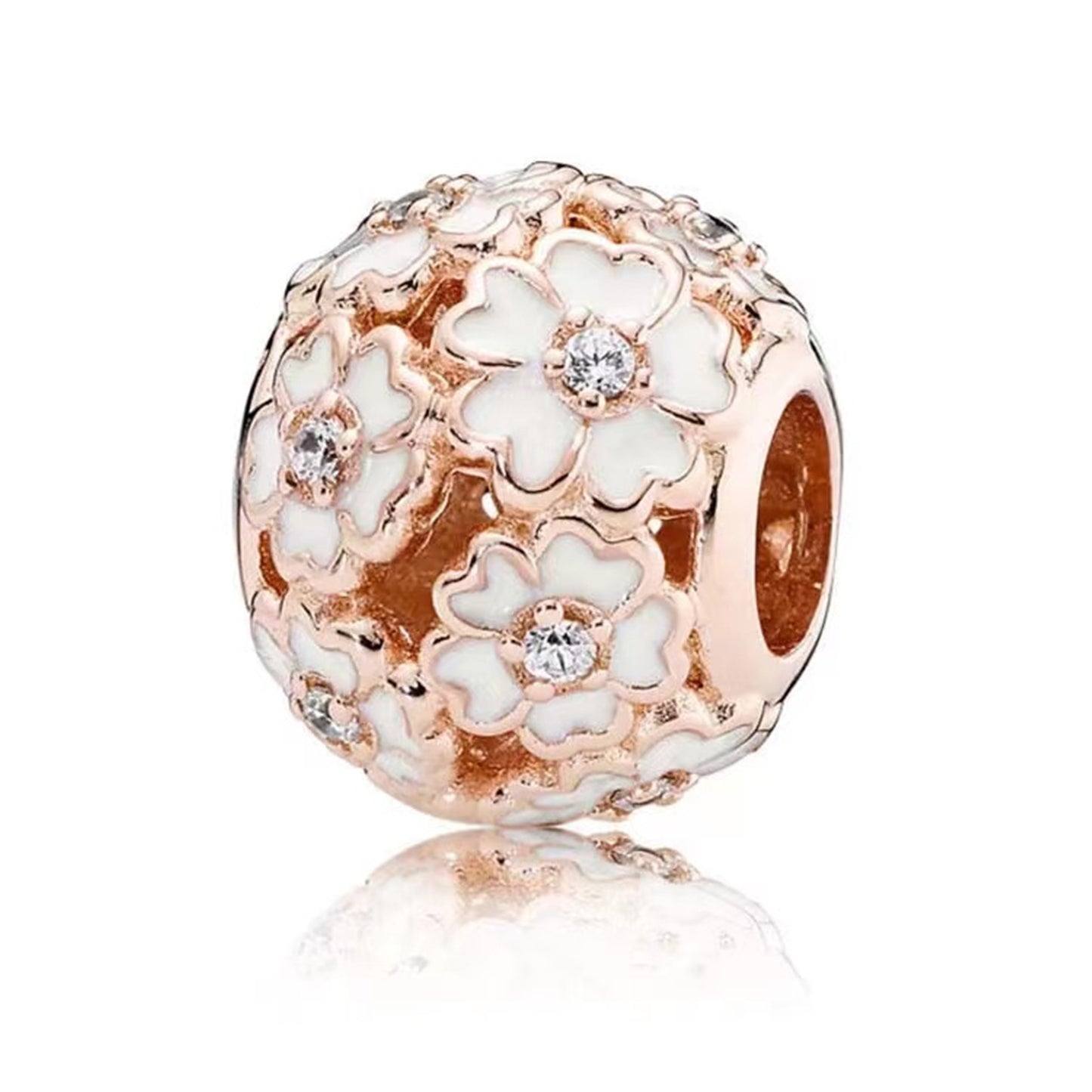 Rose Gold Series Summer Flowers Charms