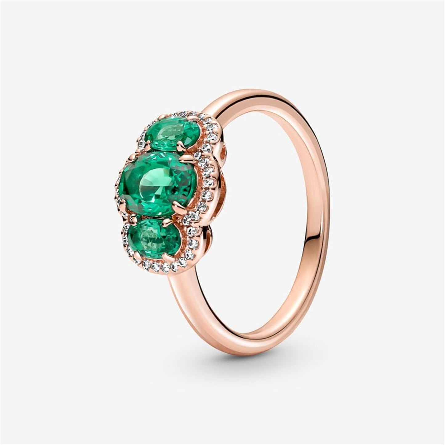 S925 Sterling Silver Three Stone Vintage Ring