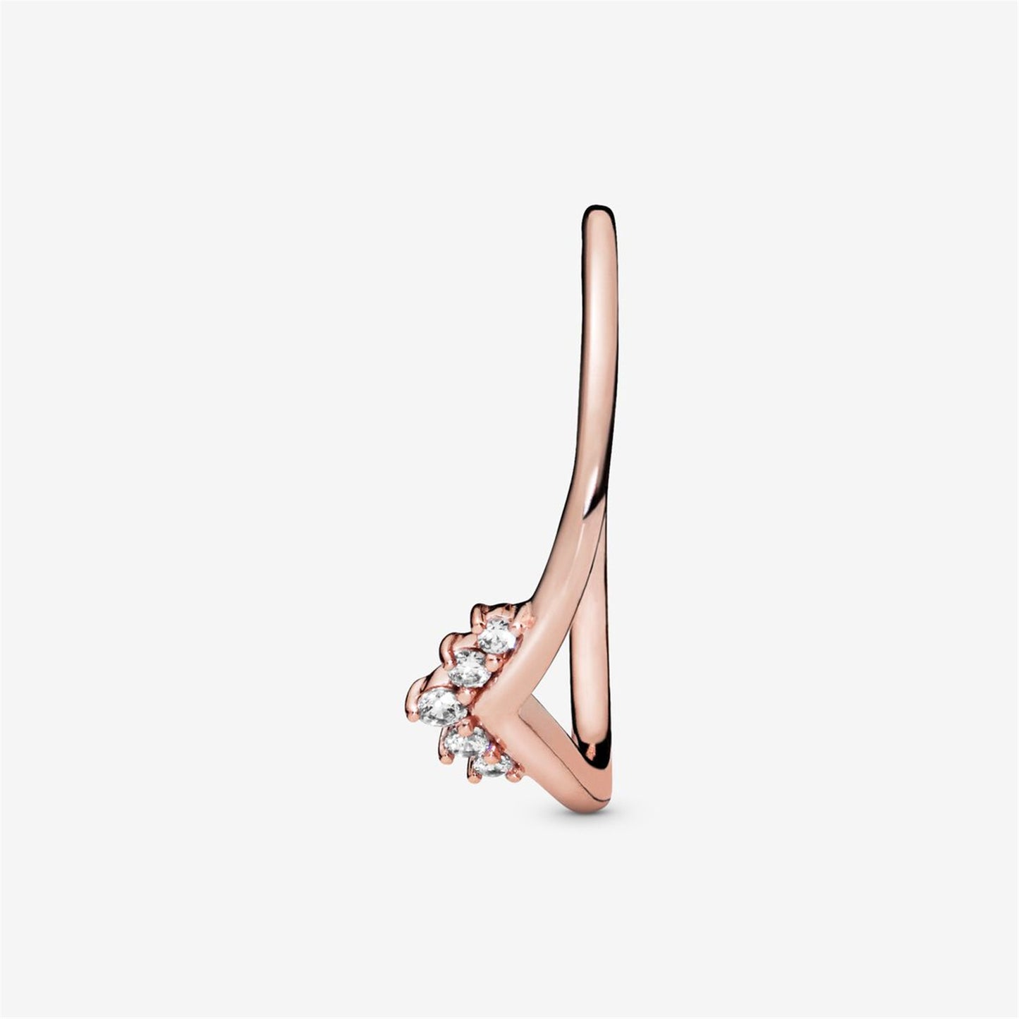 S925 Sterling Silver Tiara Wishbone Ring