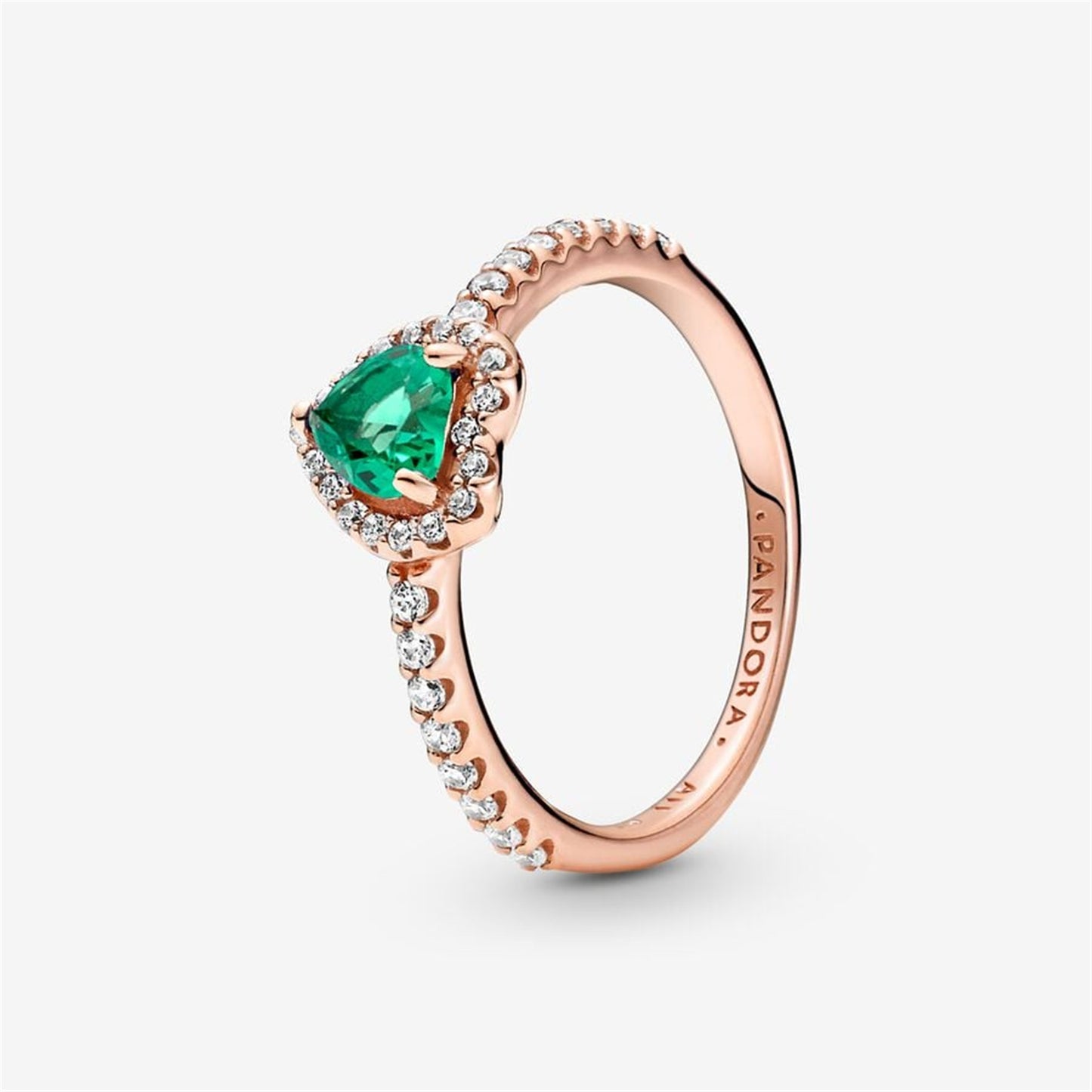 S925 Sterling Silver Sparkling Elevated Heart Ring