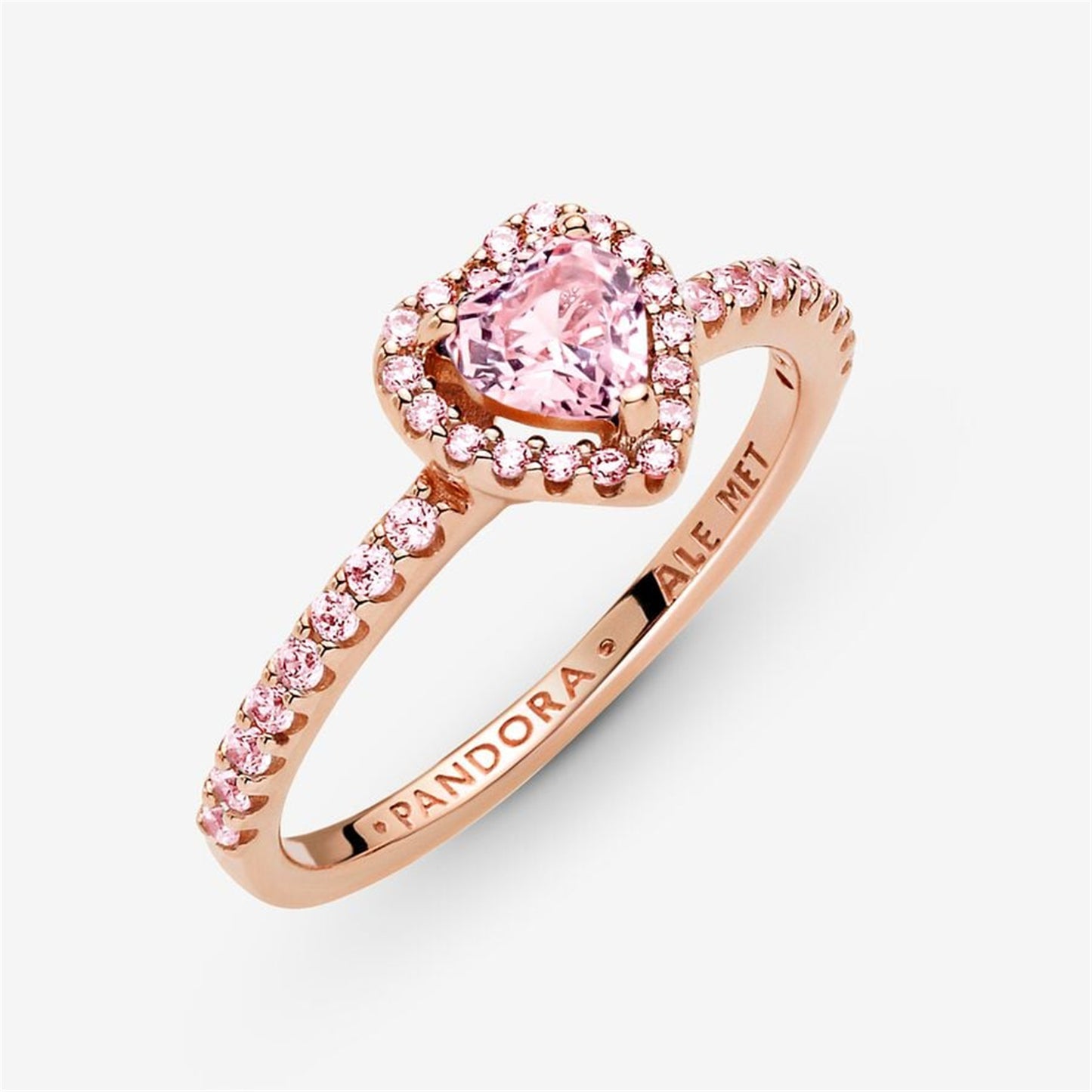 S925 Sterling Silver Sparkling Elevated Heart Ring