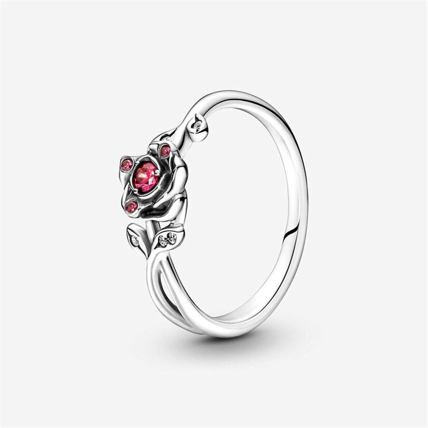 S925 Sterling Silver Beauty and the Beast Rose Ring