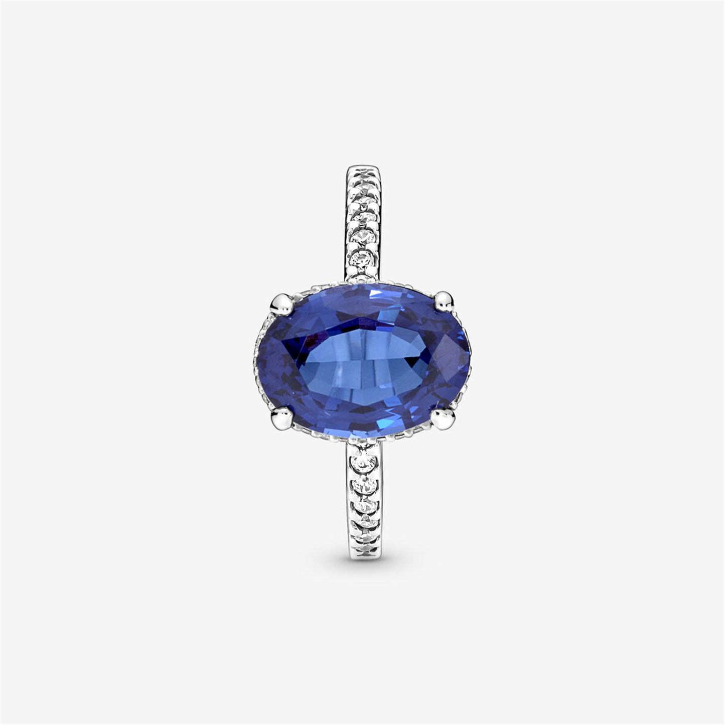 S925 Sterling Silver Sparkling Statement Halo Ring