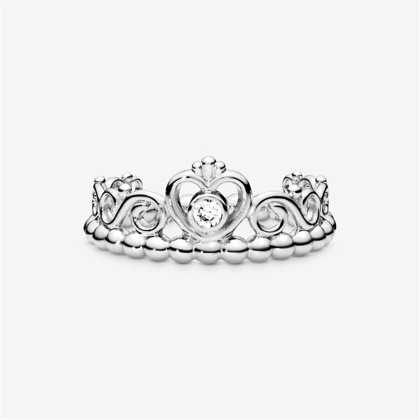 S925 Sterling Silver Princess Tiara Crown Ring