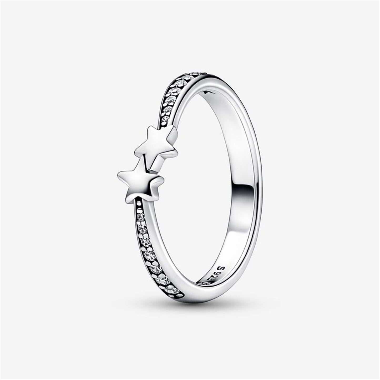 S925 Sterling Silver Shooting Stars Sparkling Ring