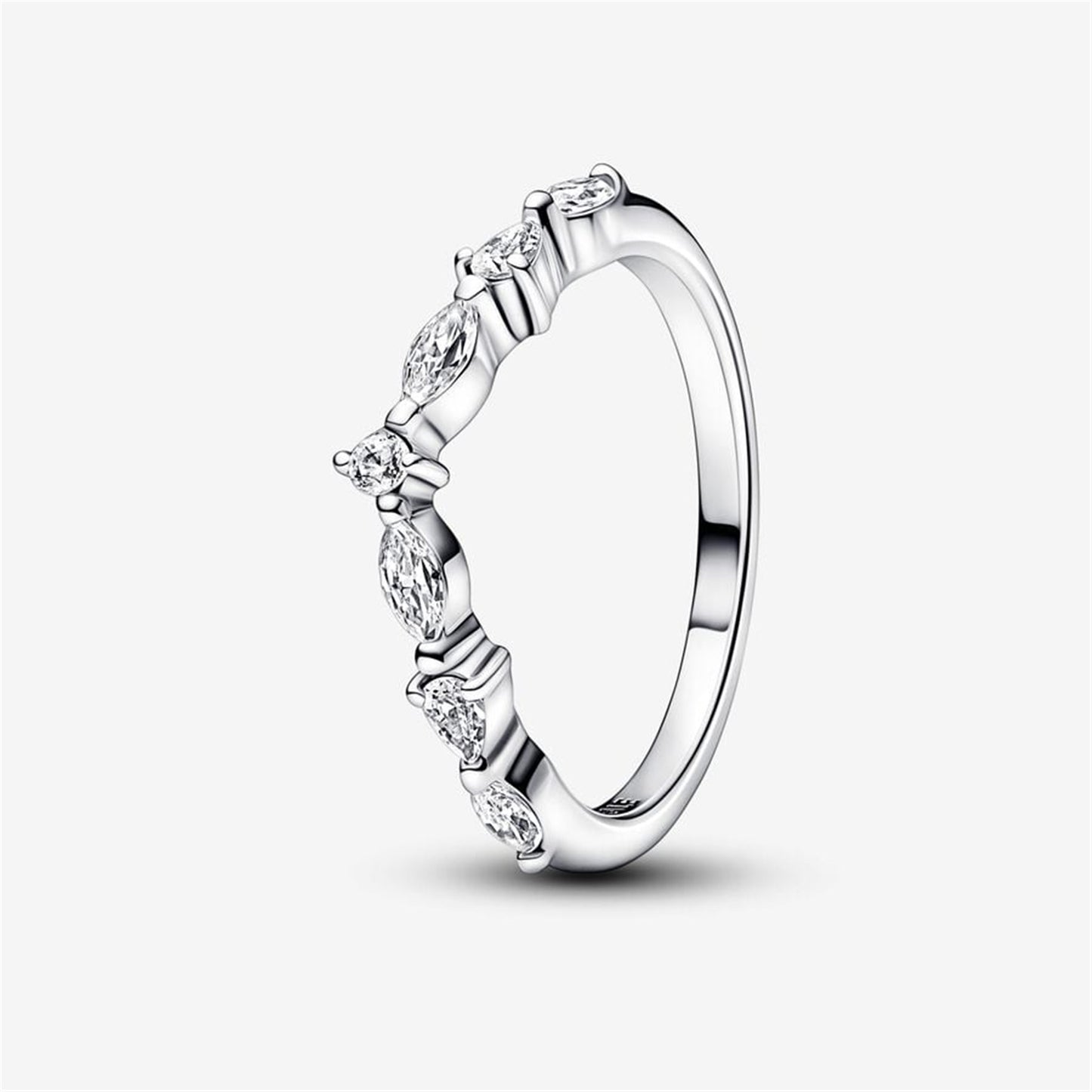 S925 Sterling Silver Timeless Wish Sparkling Alternating Ring