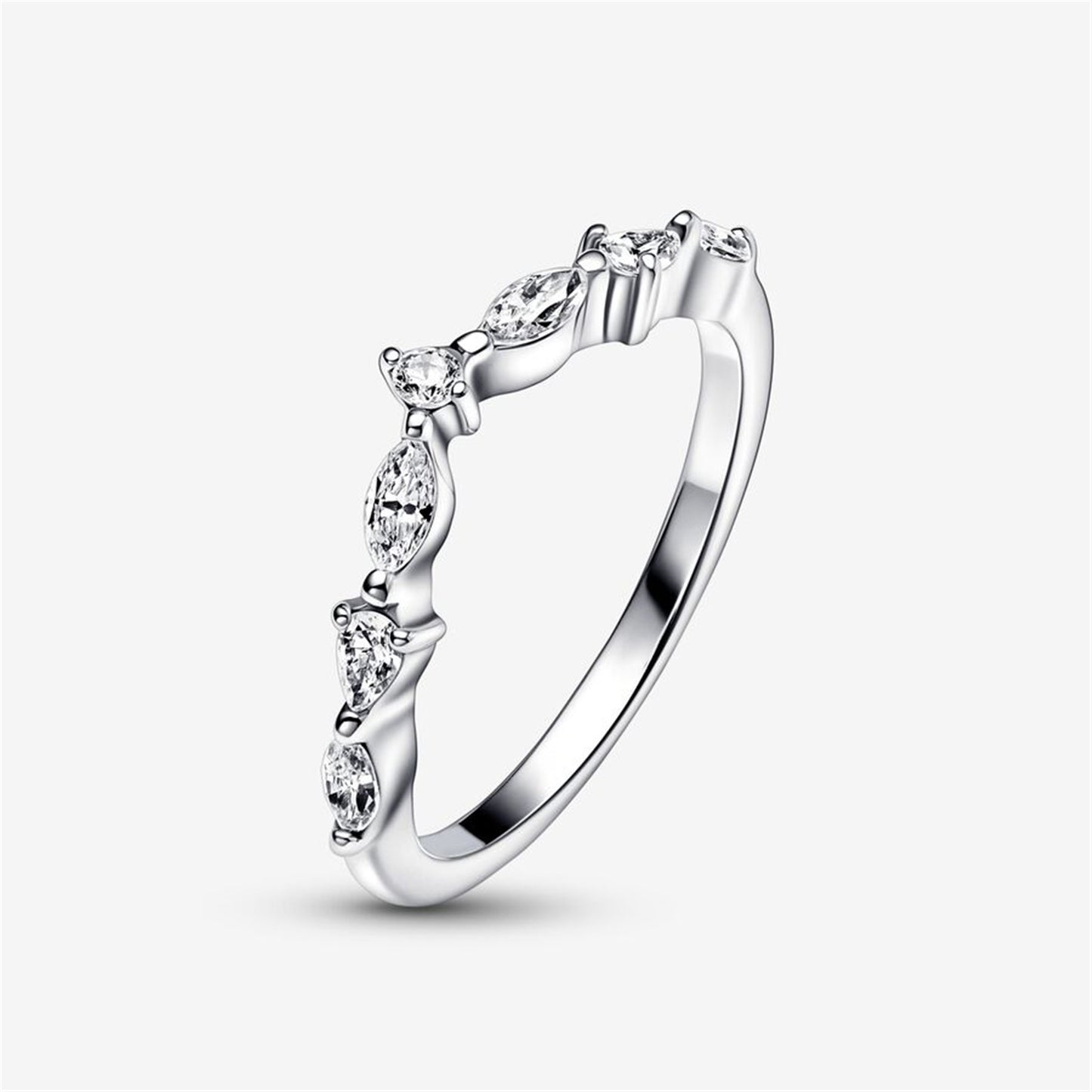 S925 Sterling Silver Timeless Wish Sparkling Alternating Ring