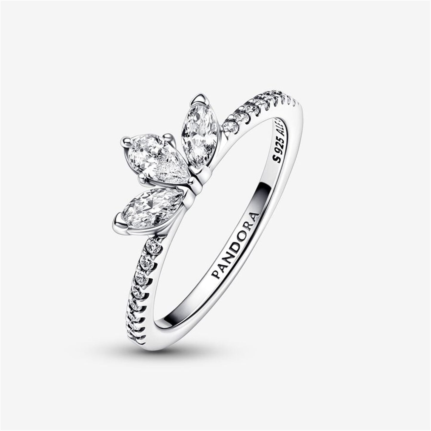 S925 sterling silver Sparkling Herbarium Cluster Ring