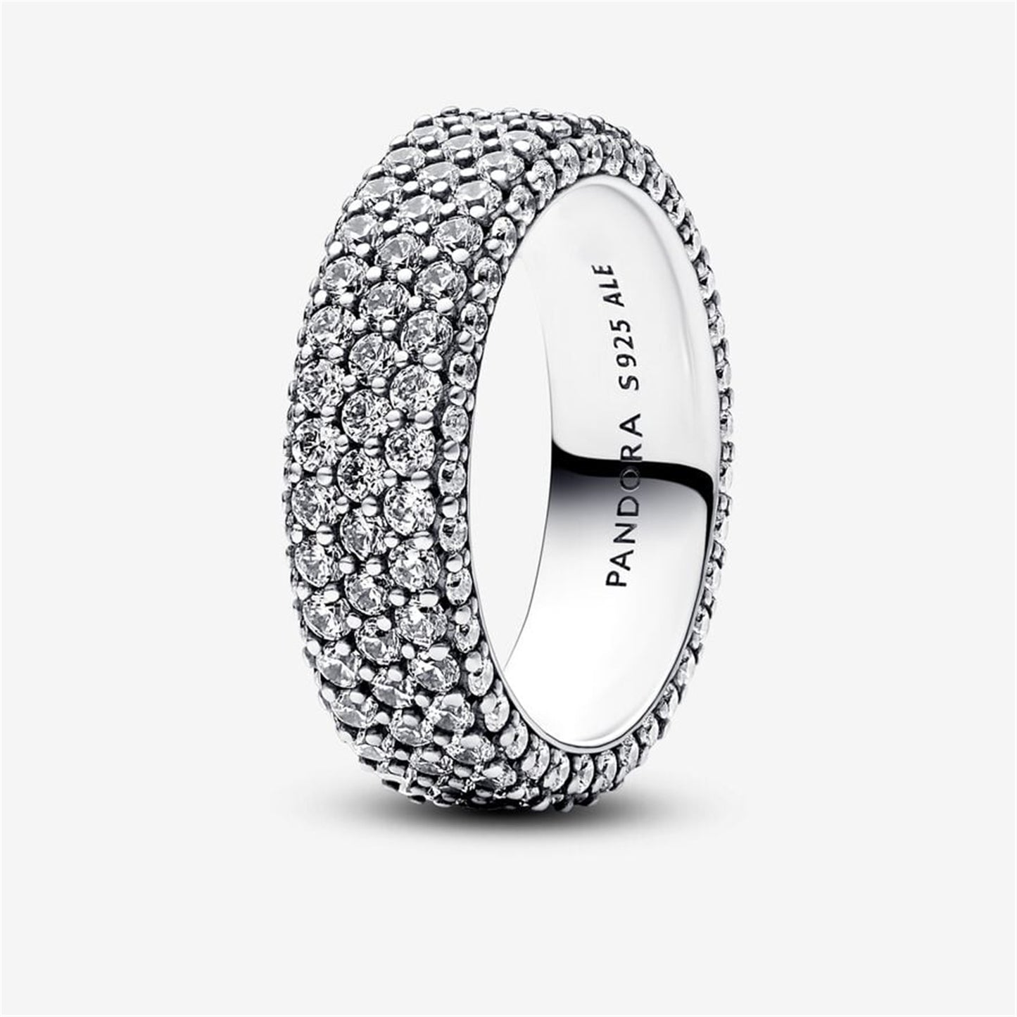 S925 Sterling Silver Timeless Pavé Triple-row Ring