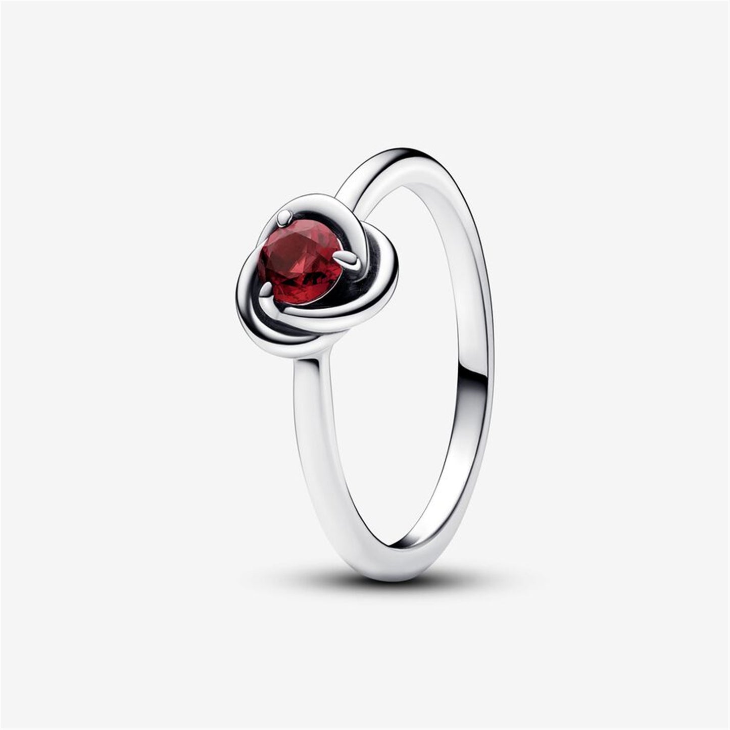 S925 Sterling silver Eternal round birthstone ring
