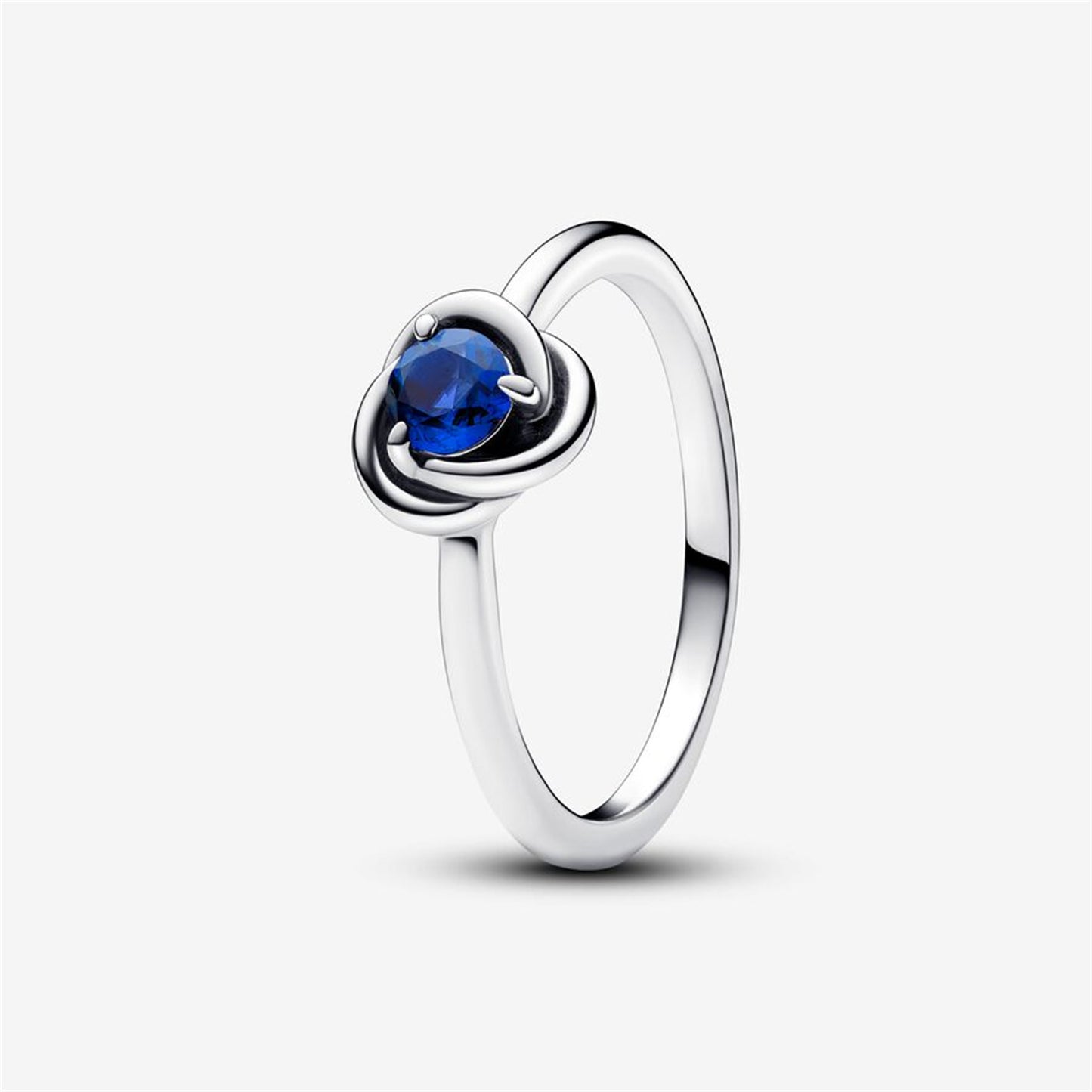 S925 Sterling silver Eternal round birthstone ring