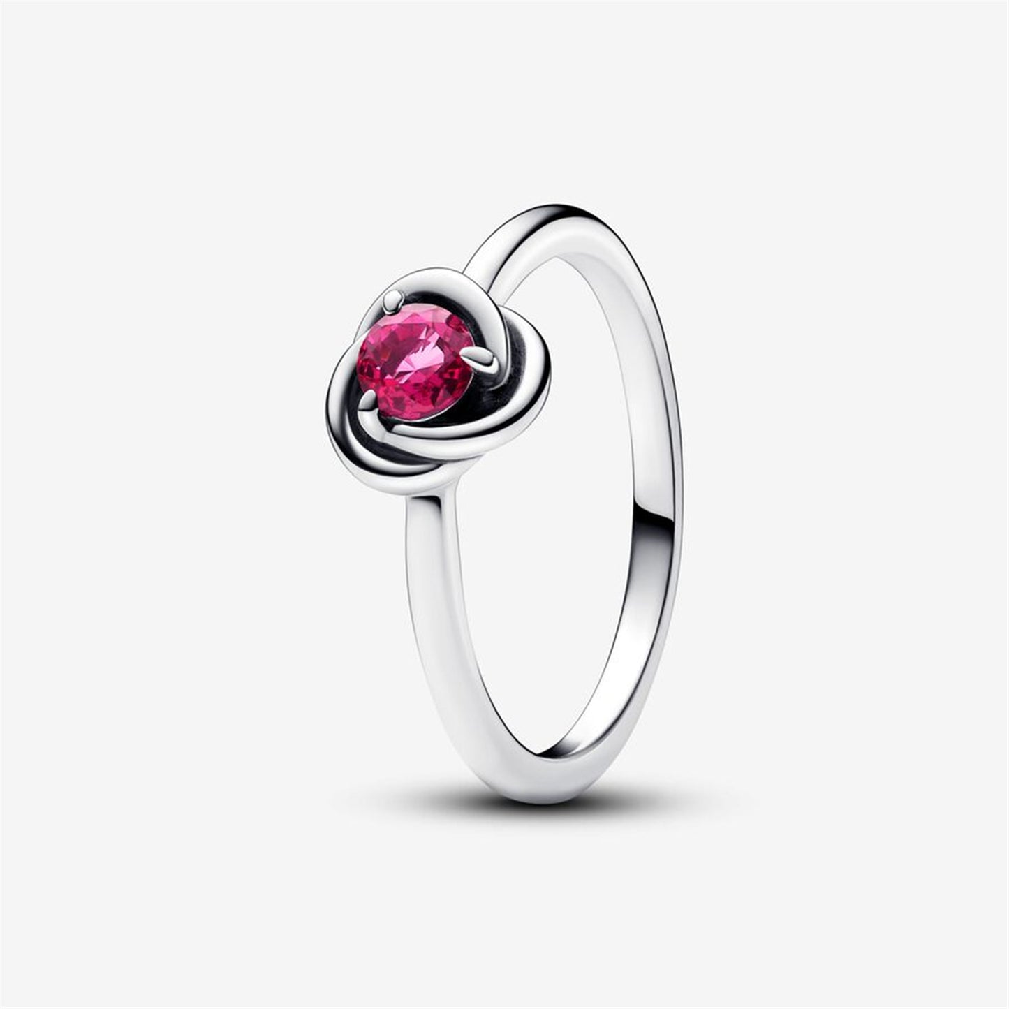 S925 Sterling silver Eternal round birthstone ring