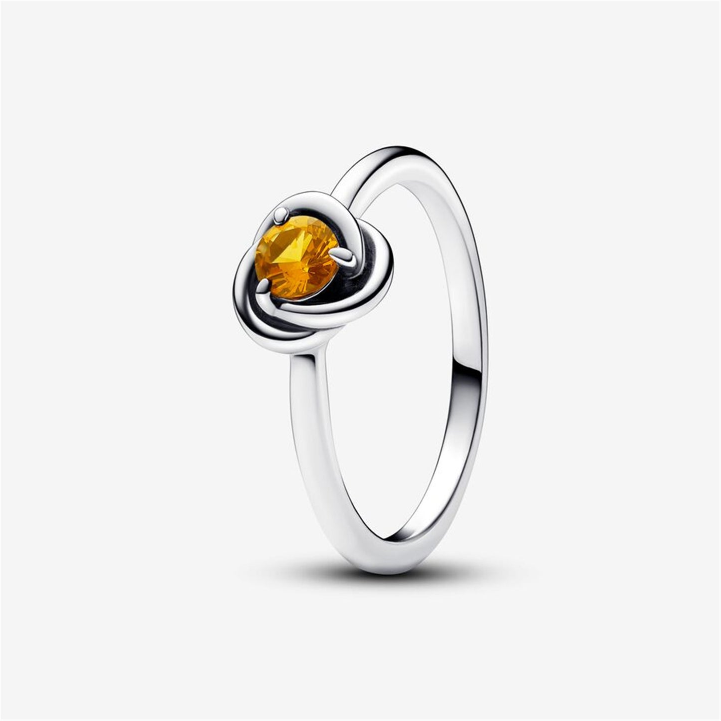 S925 Sterling silver Eternal round birthstone ring