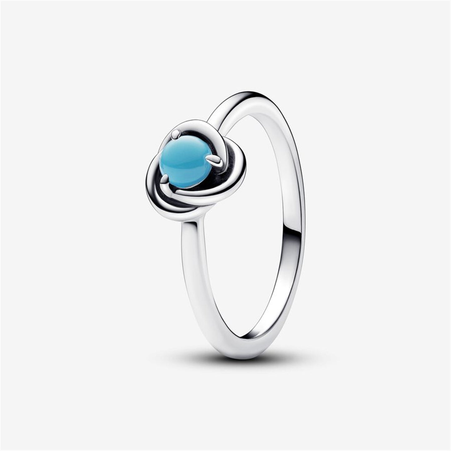 S925 Sterling silver Eternal round birthstone ring