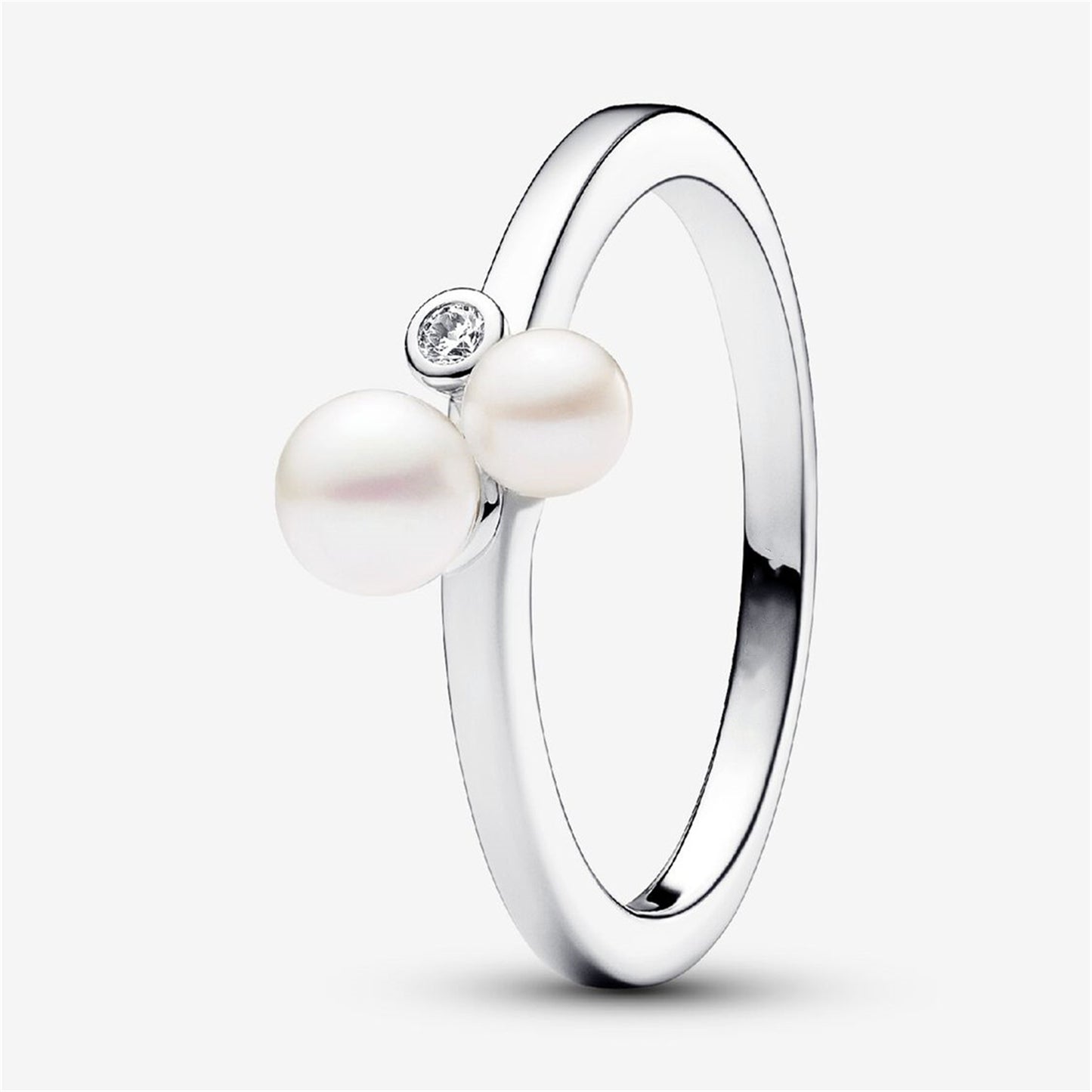 S925 Sterling Silver Duo Treated Freshwater Cultured Pearls Ring
