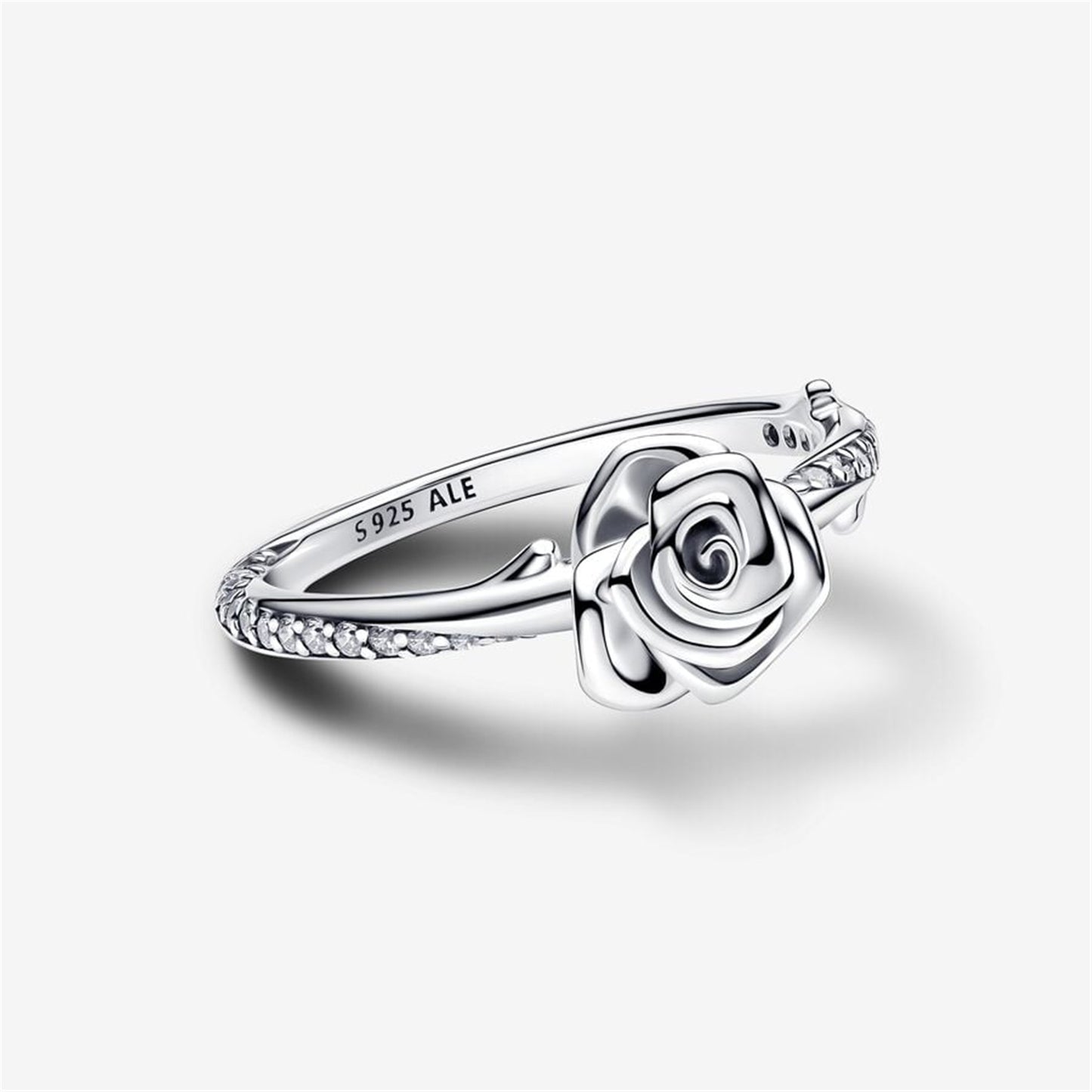 S925 Sterling Silver Rose in Bloom Ring