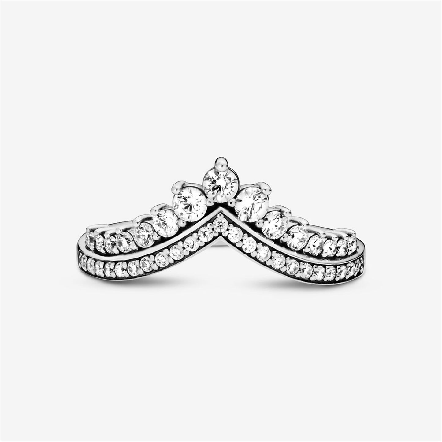 S925 Sterling Silver Princess Wishbone Ring